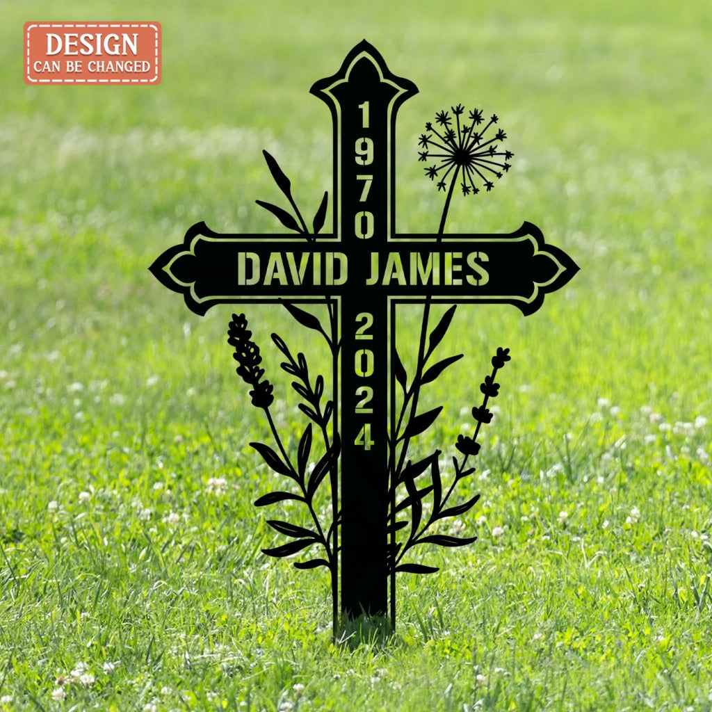 Personalized Memorial Black Metal Sign - Memorial Gift Idea For Family Member