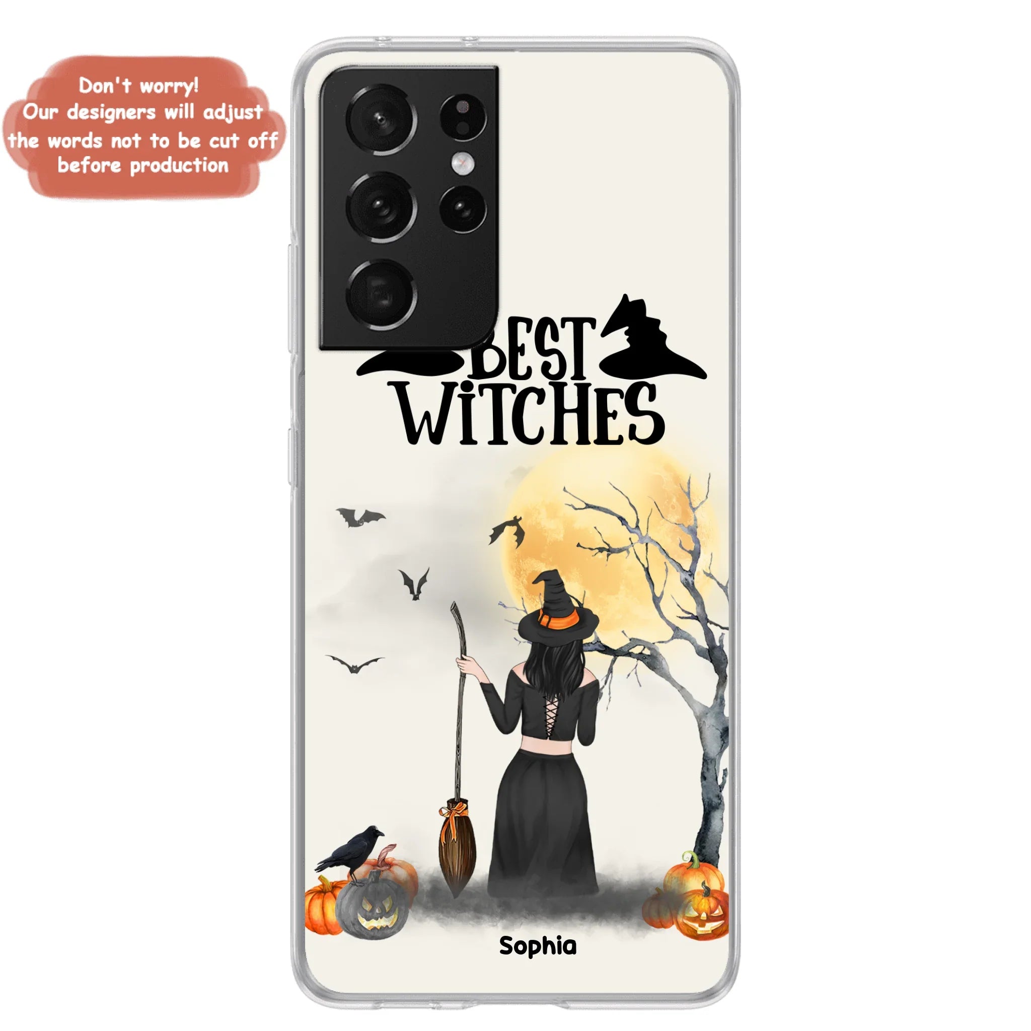 Custom Personalized Witchy Friends Phone Case - Gift For Best Friends with up to 3 Witches - Best Witches
