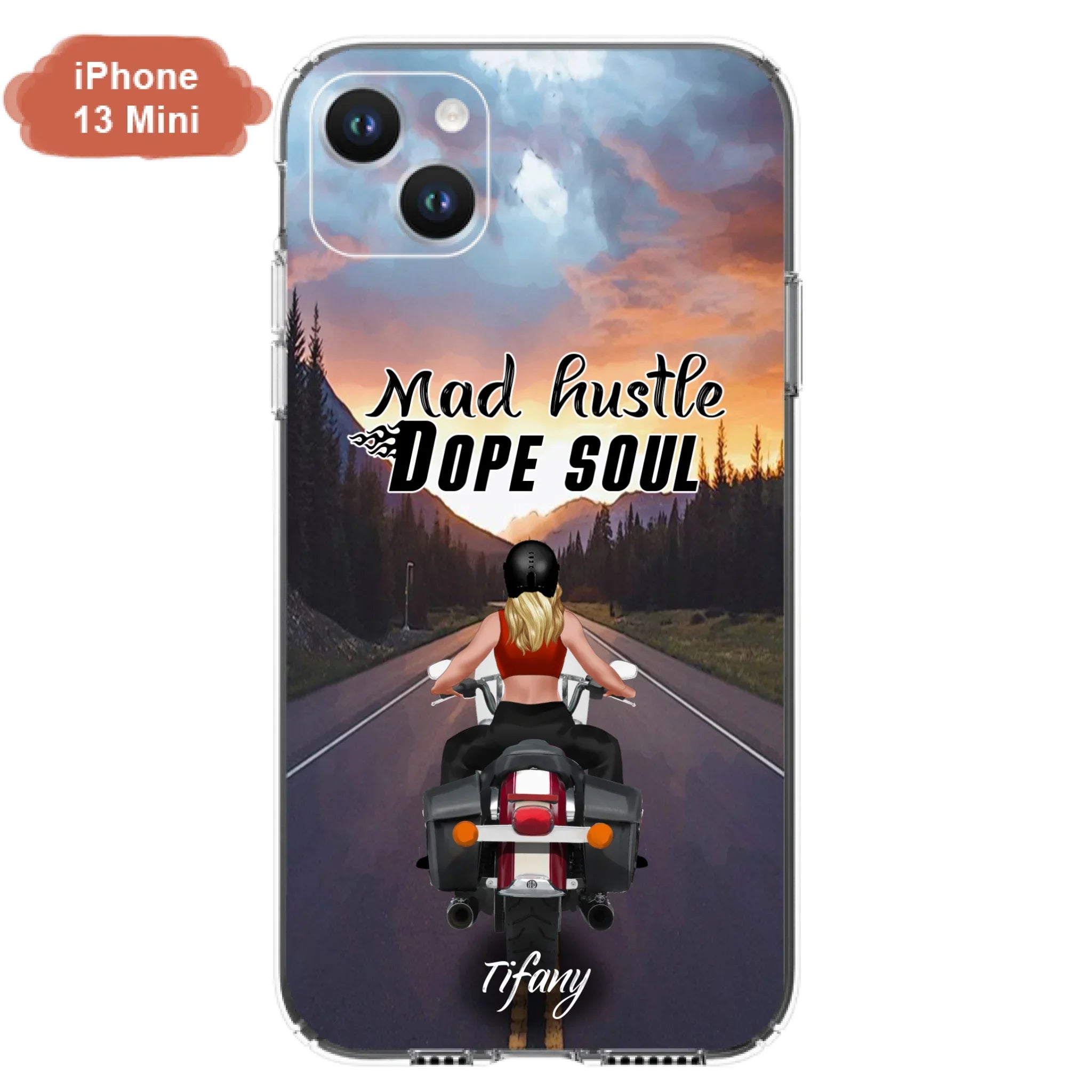 Custom Personalized Motorcycle Girl Phone Case - Best Gift For Bikers - Mad Hustle Dope Soul - Phone Case For iPhone And Samsung - C6O4AR
