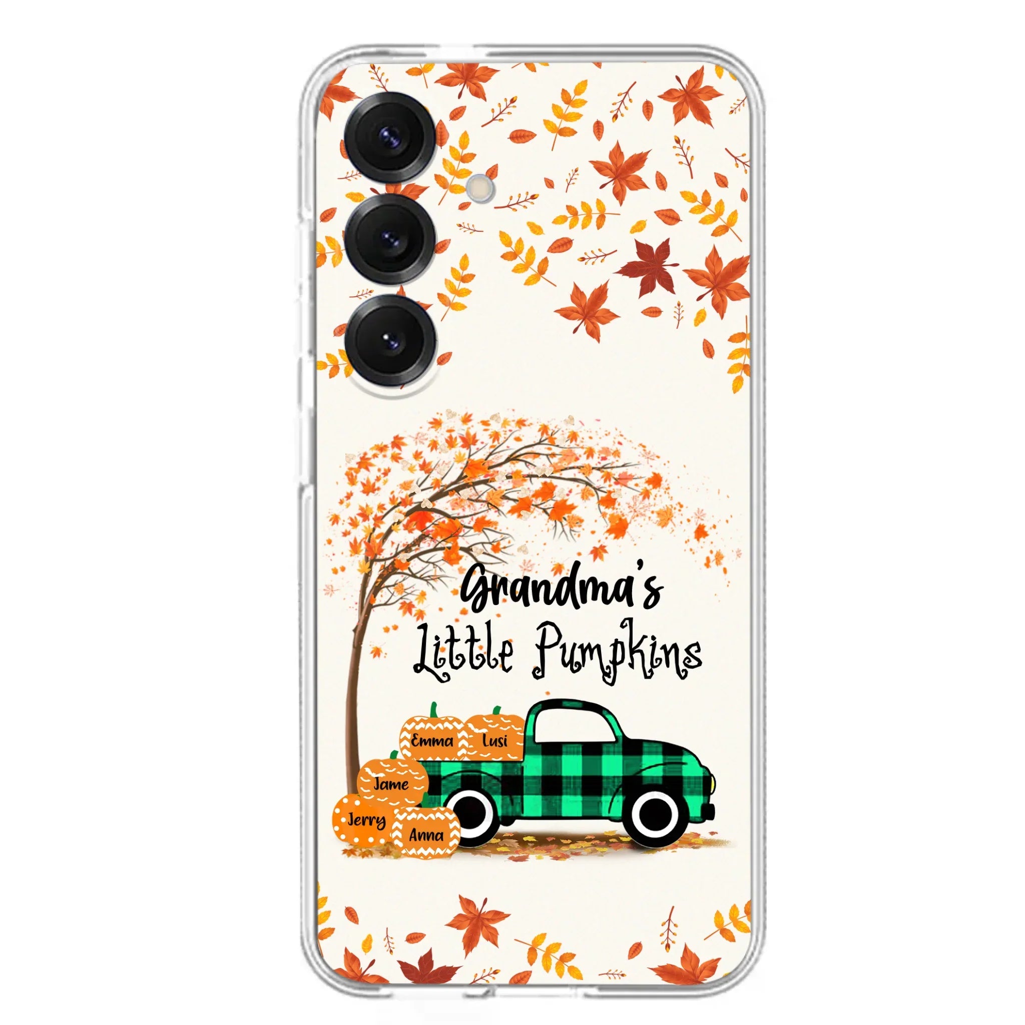 Custom Personalized Autumn Grandma's Pumpkins Phone Case - Gift For Grandma - Grandma's Little Pumpkins - Case For iPhone And Samsung