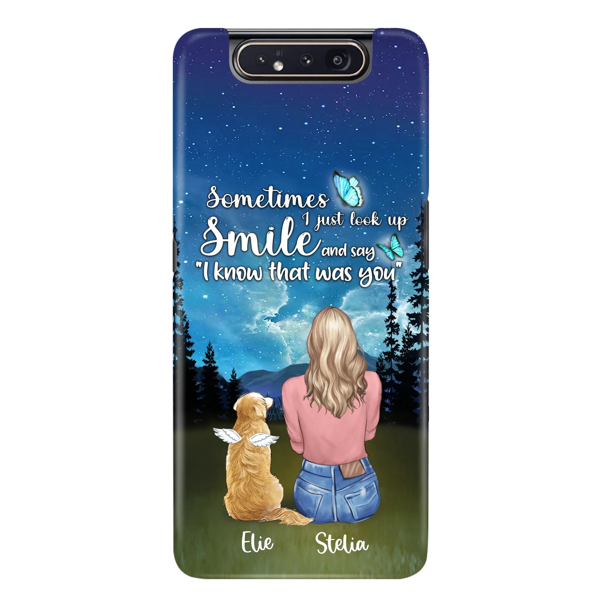 Custom Personalized Lost Pet Mom Phone Case - Girl With Upto 4 Pets - Phone Case For iPhone and Samsung - PU2YLV