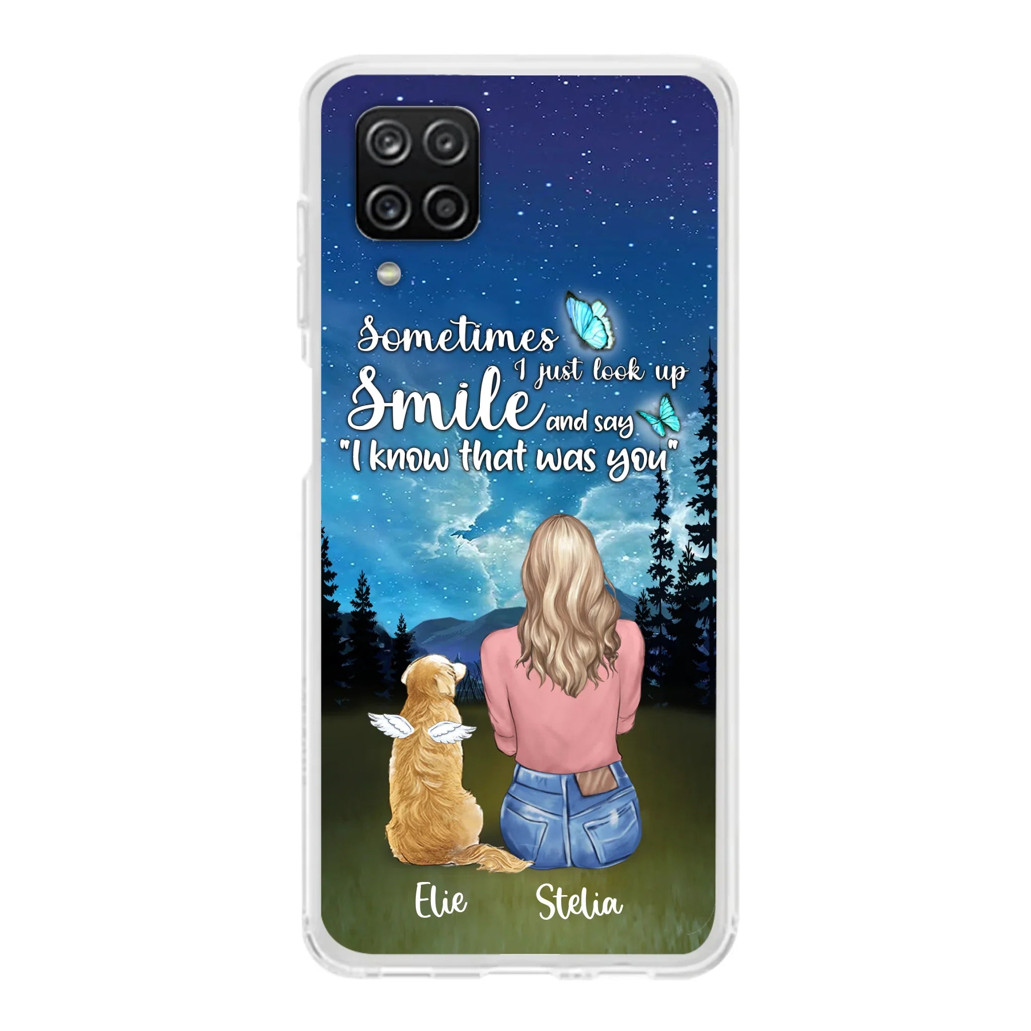 Custom Personalized Lost Pet Mom Phone Case - Girl With Upto 4 Pets - Phone Case For iPhone and Samsung - PU2YLV