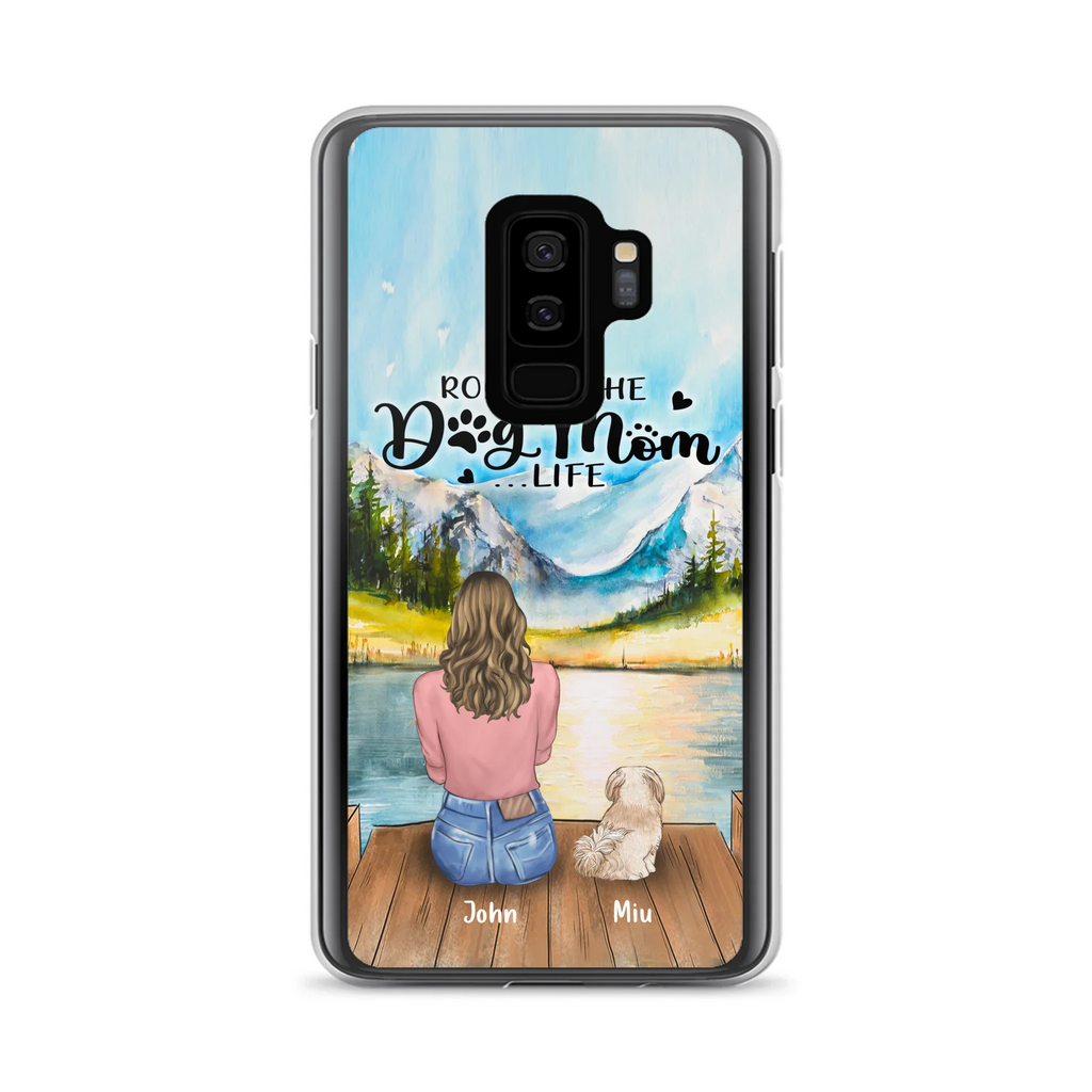 Custom Personalized Dog Mom Phone Case - Gifts For Dog Lover With Upto 7 Dogs - Rockin' The Dog Mom Life