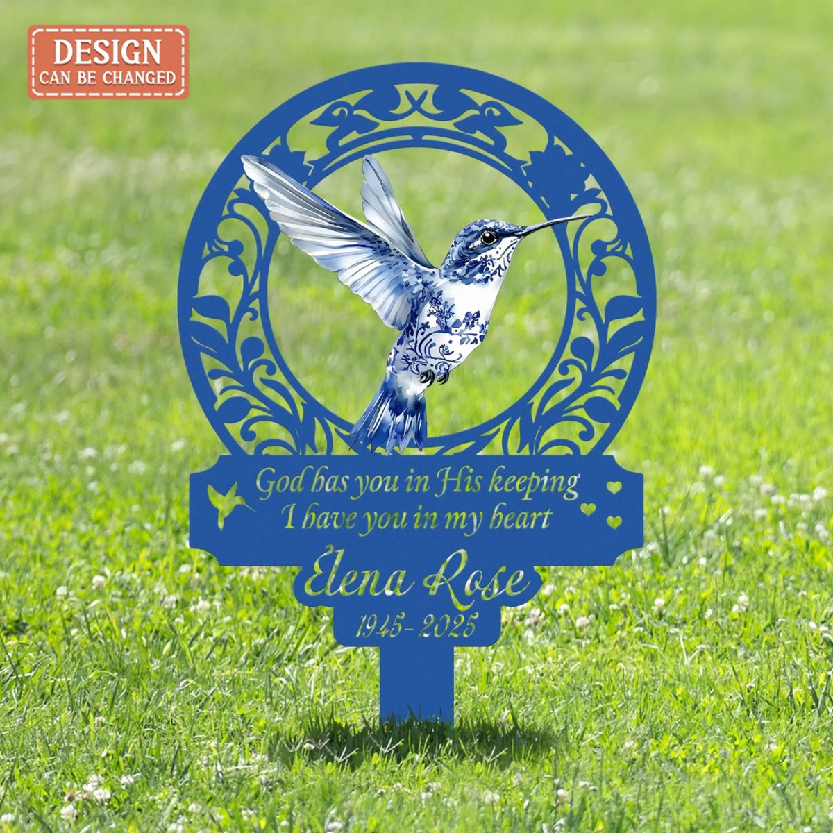 Personalized Memorial Metal Sign- Sympathy Remembrance Gift - God Has You In His Keeping I Have You In My Heart