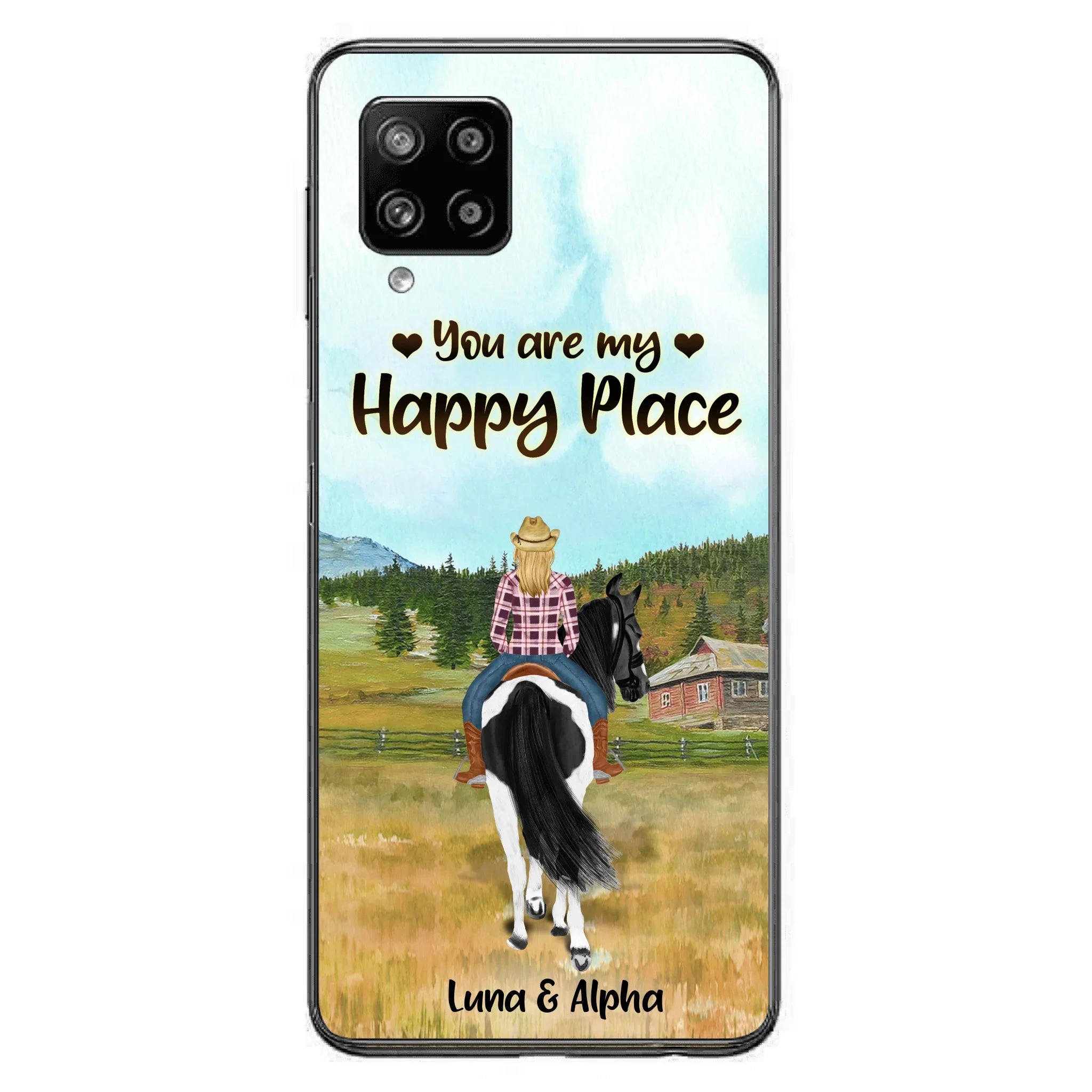 Custom Personalized Horse Riding Phone Case - You Are My Happy Place - Case Phone For iPhone And Samsung