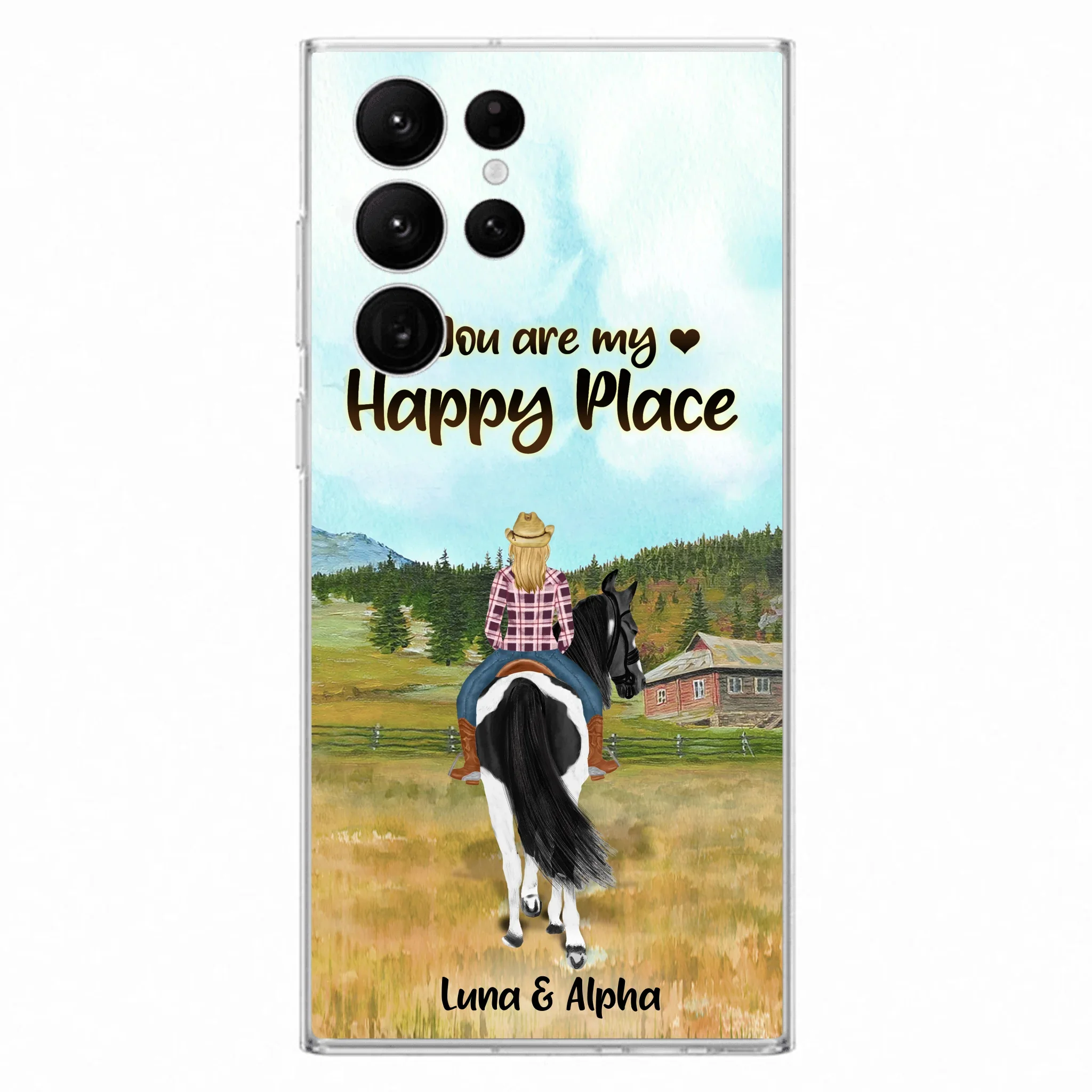 Custom Personalized Horse Riding Phone Case - You Are My Happy Place - Case Phone For iPhone And Samsung