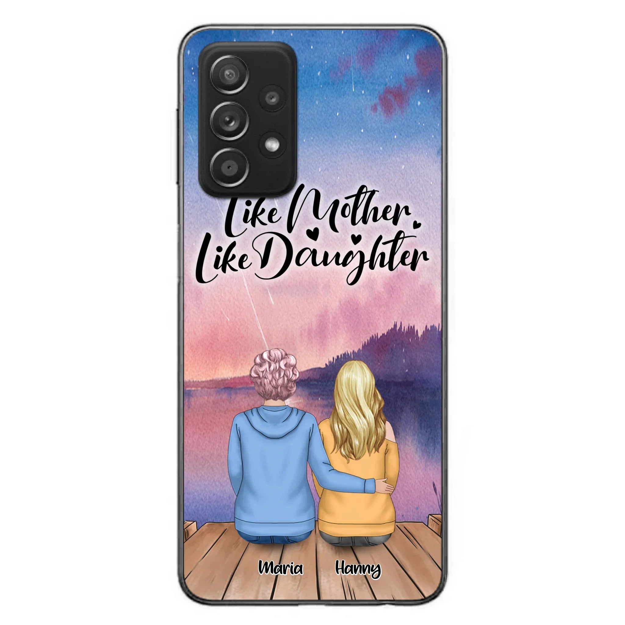 Custom Personalized Mom Phone Case - Gifts For Dog Lovers With Upto 3 Dogs - Like Mother Like Daughter