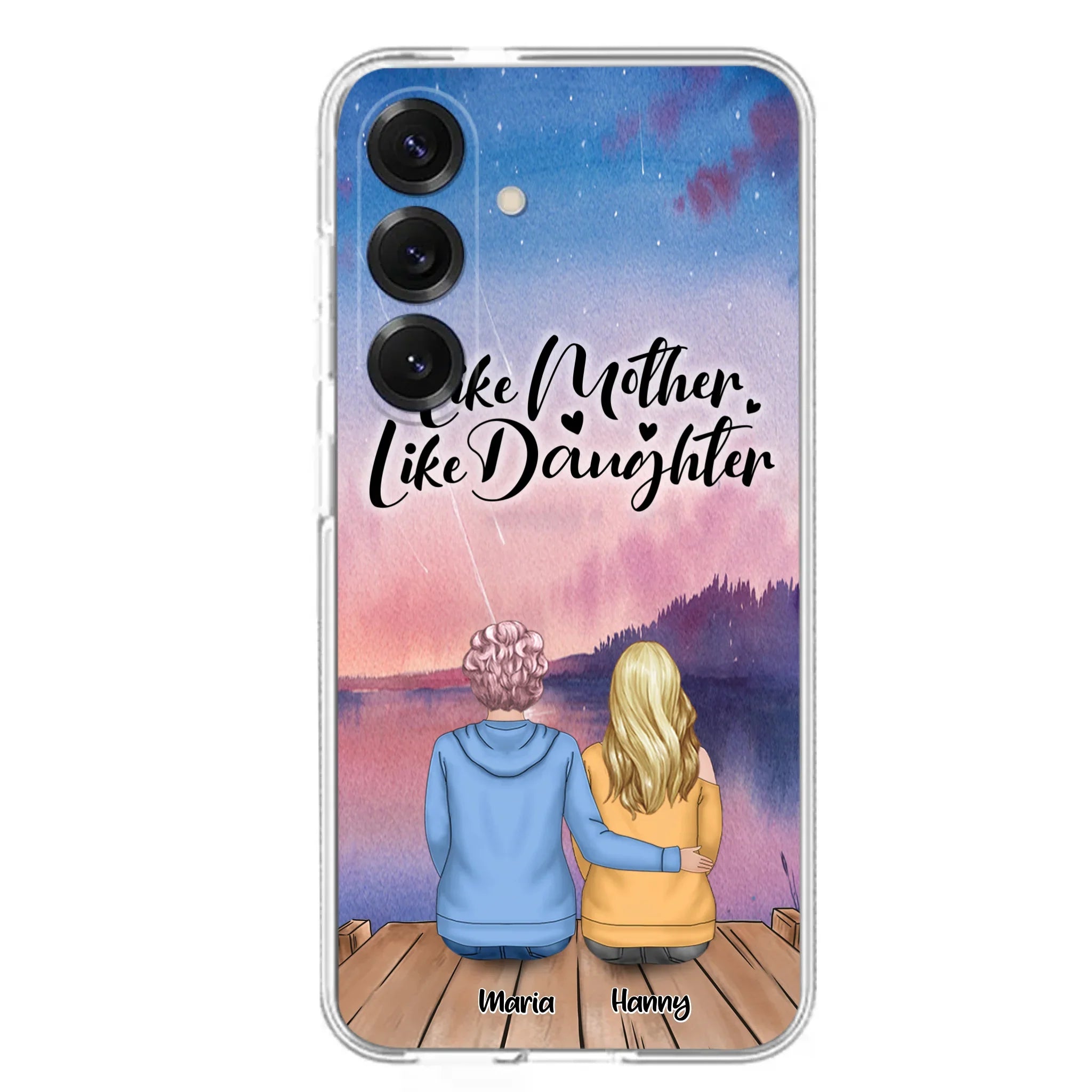 Custom Personalized Mom Phone Case - Gifts For Dog Lovers With Upto 3 Dogs - Like Mother Like Daughter