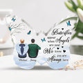 Personalized Memorial Family Acrylic Plaque - Up to 5 People - Memorial Gift Idea For Christmas/Family - Butterflies Appear When Angels Are Near