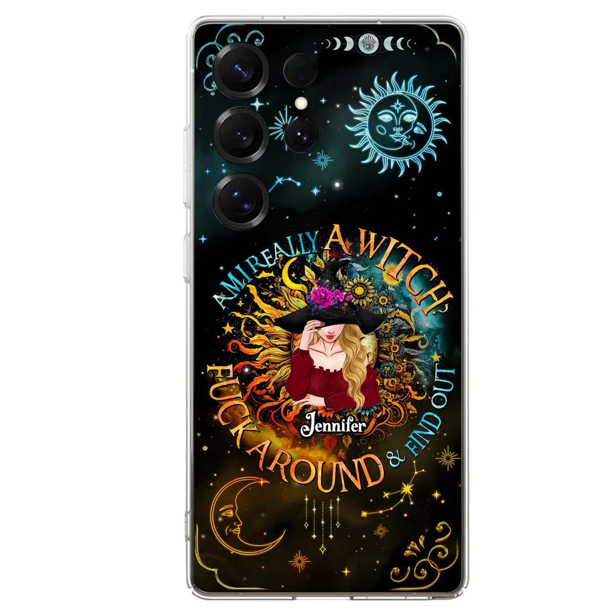 Custom Personalized Witch Phone Case - Gift Idea For Halloween/Witch Lovers - Am I Really A Witch Fuck Around & Find Out - Case For iPhone &  Samsung