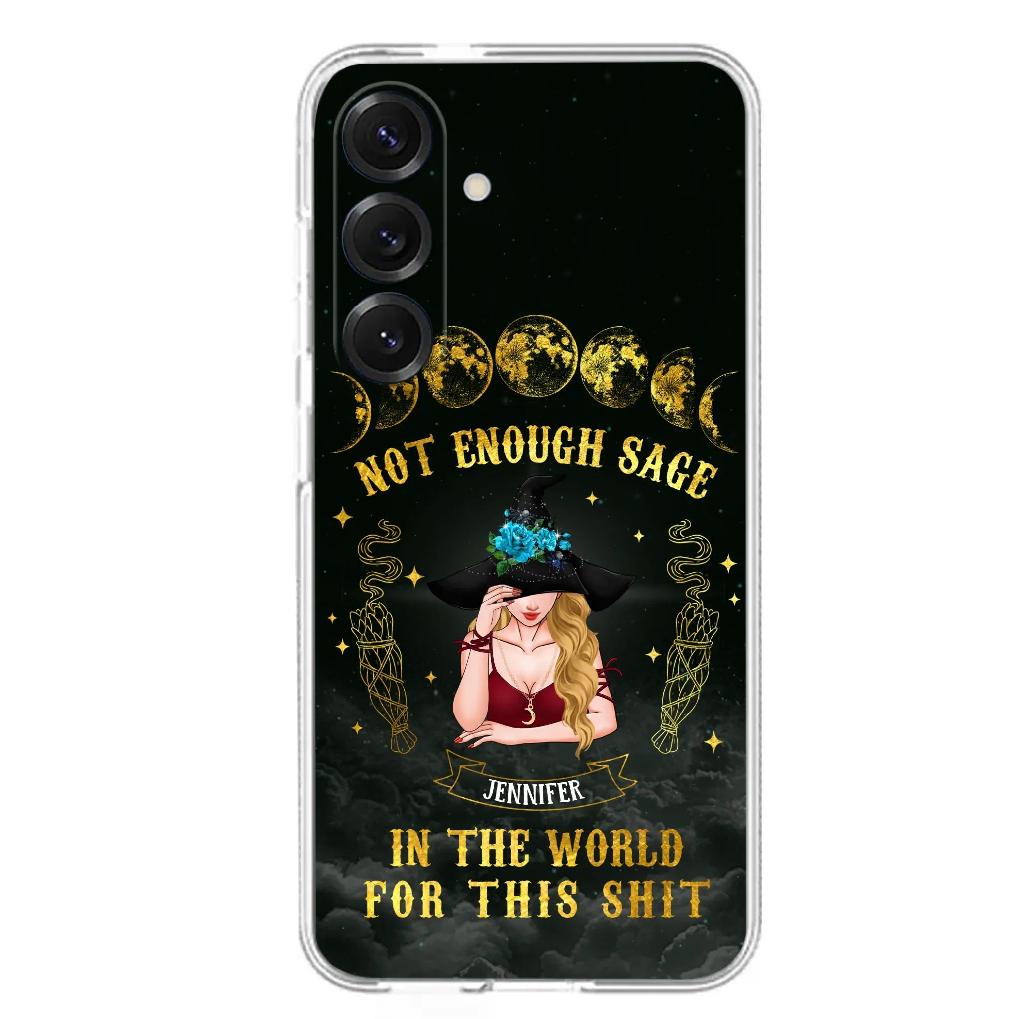 Custom Personalized Witch Phone Case - Gift For Halloween/Witch - Not Enough Sage In The World - Case for iPhone/Samsung