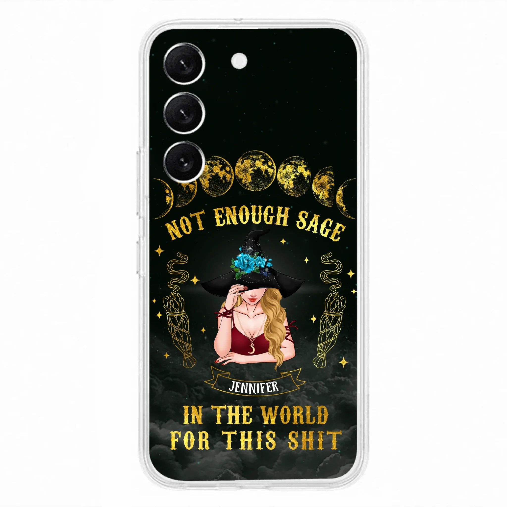 Custom Personalized Witch Phone Case - Gift For Halloween/Witch - Not Enough Sage In The World - Case for iPhone/Samsung
