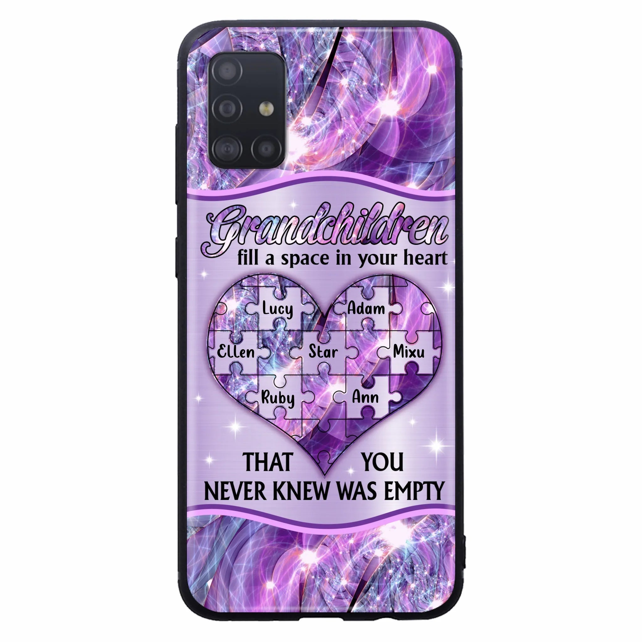Custom Personalized Grandchildren Phone Case - Upto 7 Kids - Mother's Day Gift Idea For Grandma - Grandchildren Fill A Space In Your Heart That You Never Knew Was Empty - Case For iPhone And Samsung