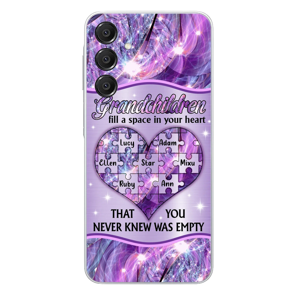 Custom Personalized Grandchildren Phone Case - Upto 7 Kids - Mother's Day Gift Idea For Grandma - Grandchildren Fill A Space In Your Heart That You Never Knew Was Empty - Case For iPhone And Samsung