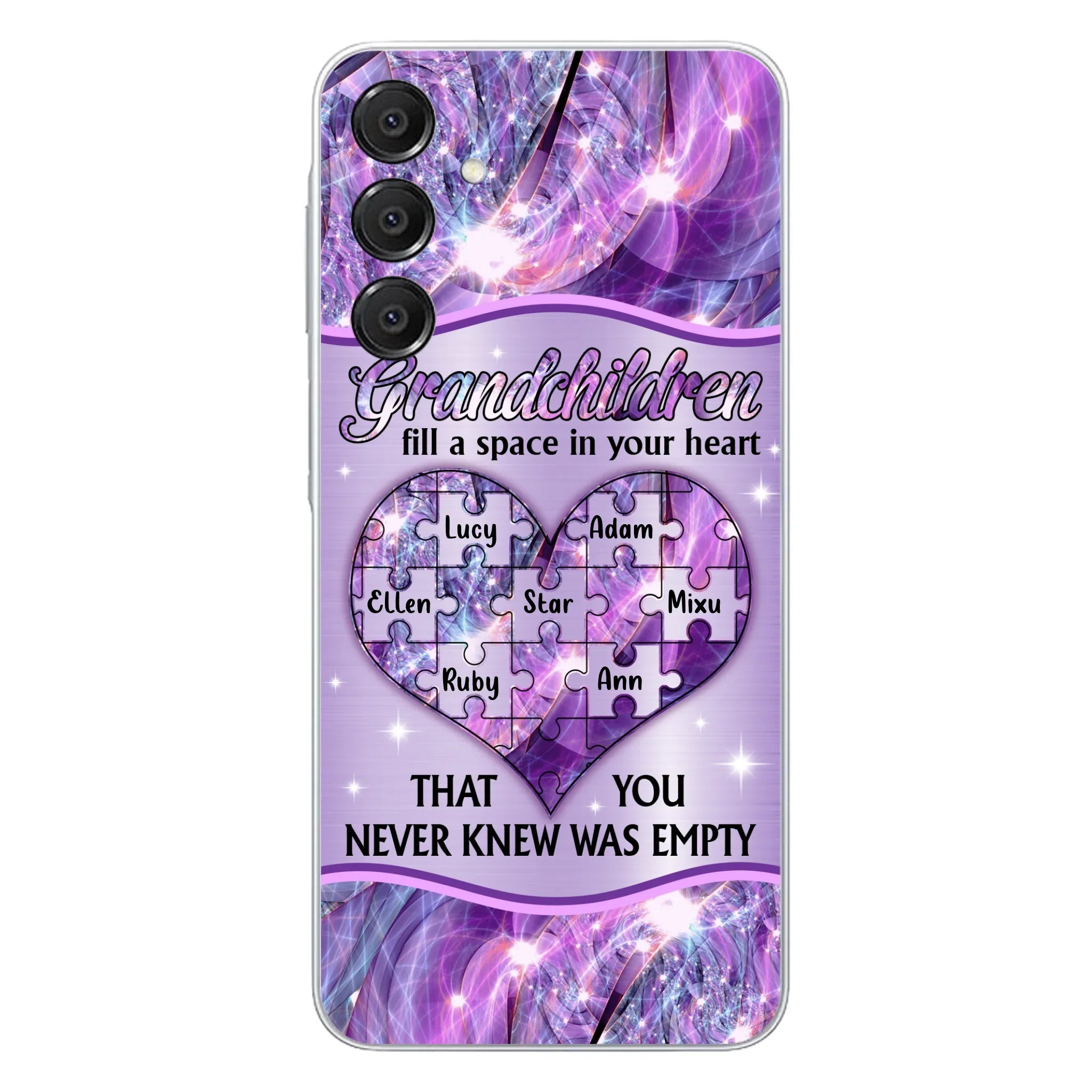 Custom Personalized Grandchildren Phone Case - Upto 7 Kids - Mother's Day Gift Idea For Grandma - Grandchildren Fill A Space In Your Heart That You Never Knew Was Empty - Case For iPhone And Samsung