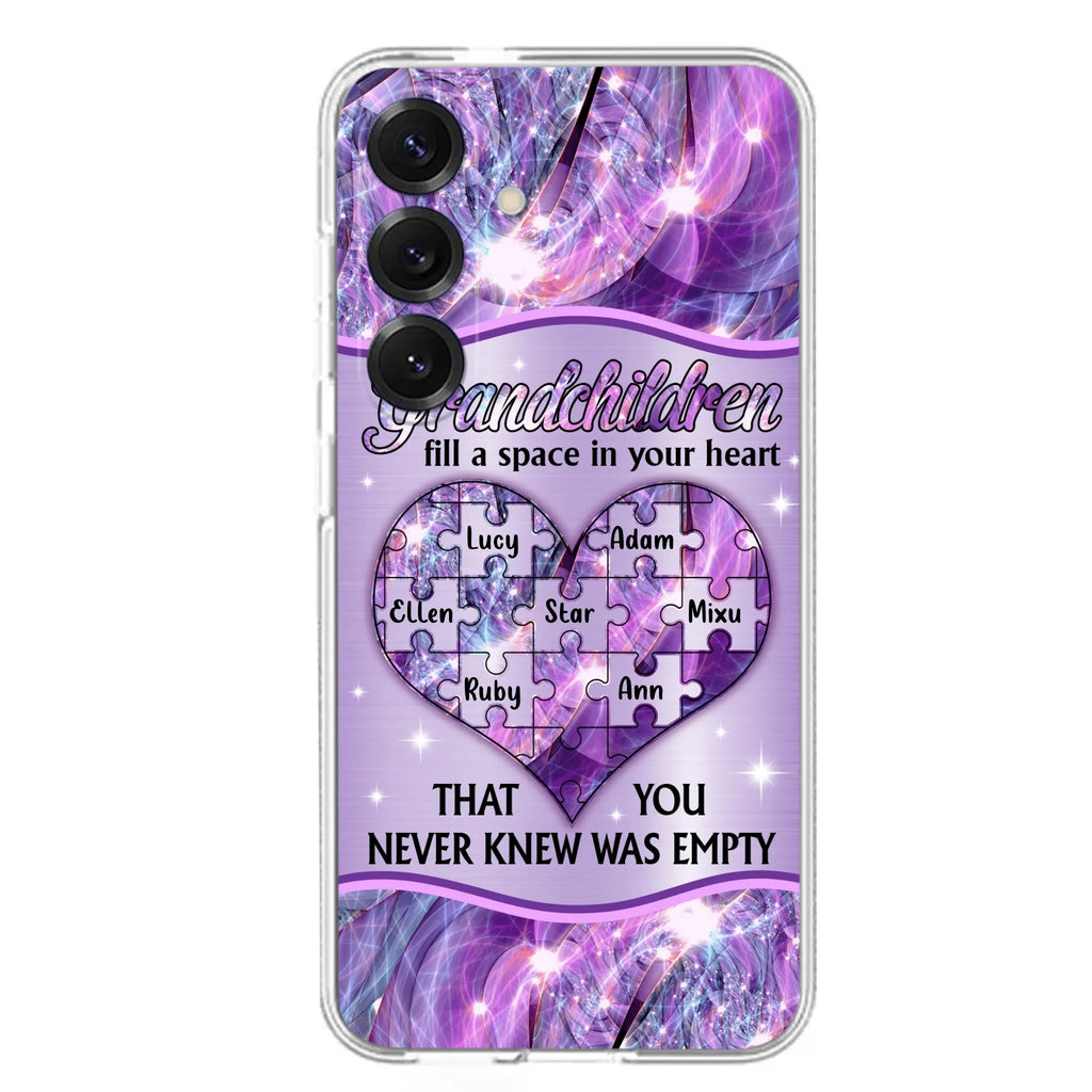 Custom Personalized Grandchildren Phone Case - Upto 7 Kids - Mother's Day Gift Idea For Grandma - Grandchildren Fill A Space In Your Heart That You Never Knew Was Empty - Case For iPhone And Samsung