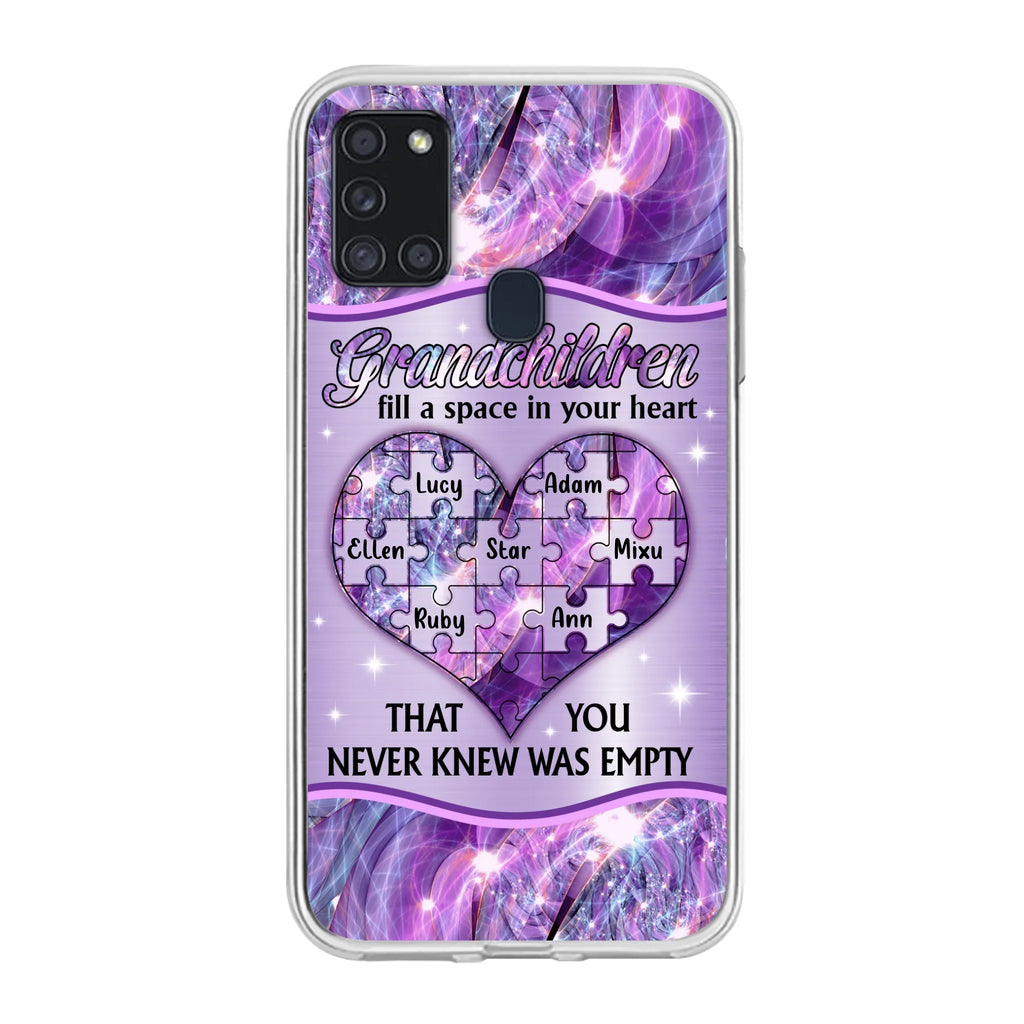 Custom Personalized Grandchildren Phone Case - Upto 7 Kids - Mother's Day Gift Idea For Grandma - Grandchildren Fill A Space In Your Heart That You Never Knew Was Empty - Case For iPhone And Samsung