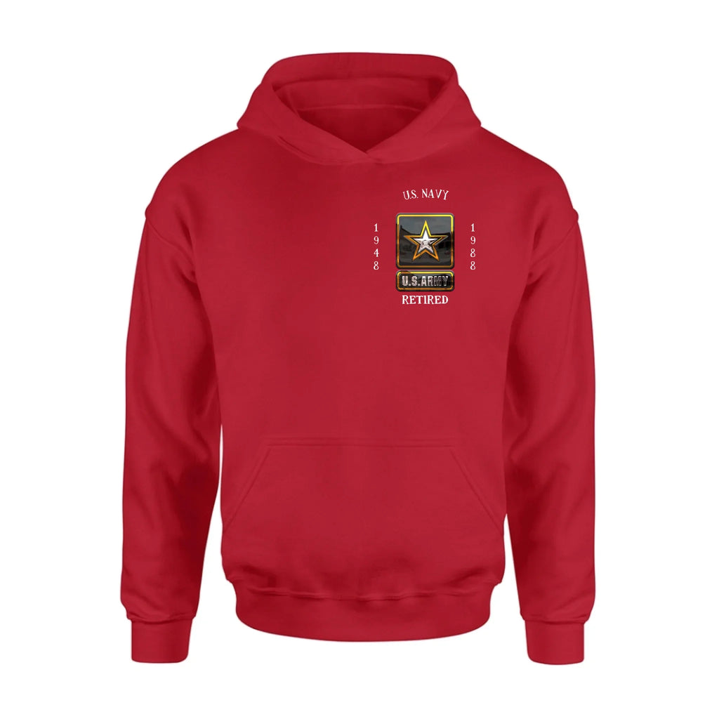 Personalized Retired Veteran Shirt/Hoodie - Father's Day Gift Idea for Veteran