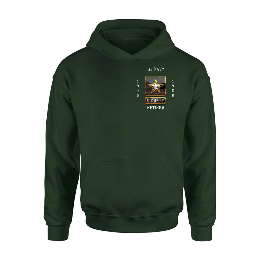 Personalized Retired Veteran Shirt/Hoodie - Father's Day Gift Idea for Veteran