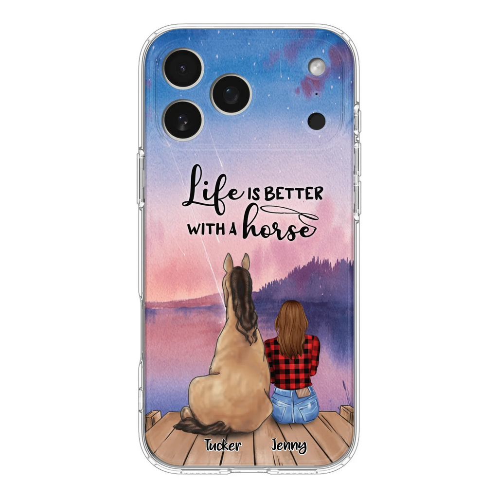Personalized Horse/Dog Mom Phone Case - Upto 2 Horses and 3 Dogs - 9AGKN2