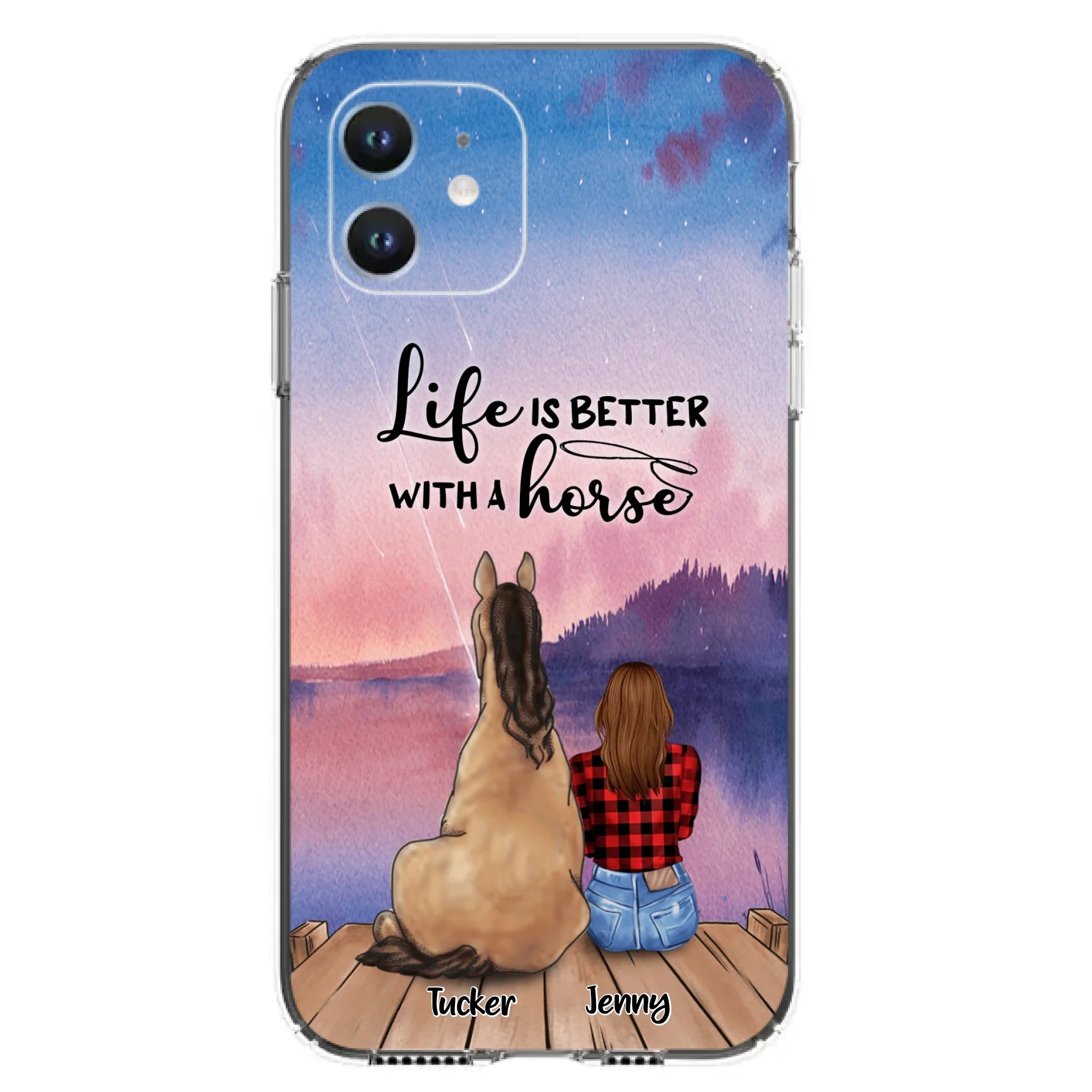 Personalized Horse/Dog Mom Phone Case - Upto 2 Horses and 3 Dogs - 9AGKN2