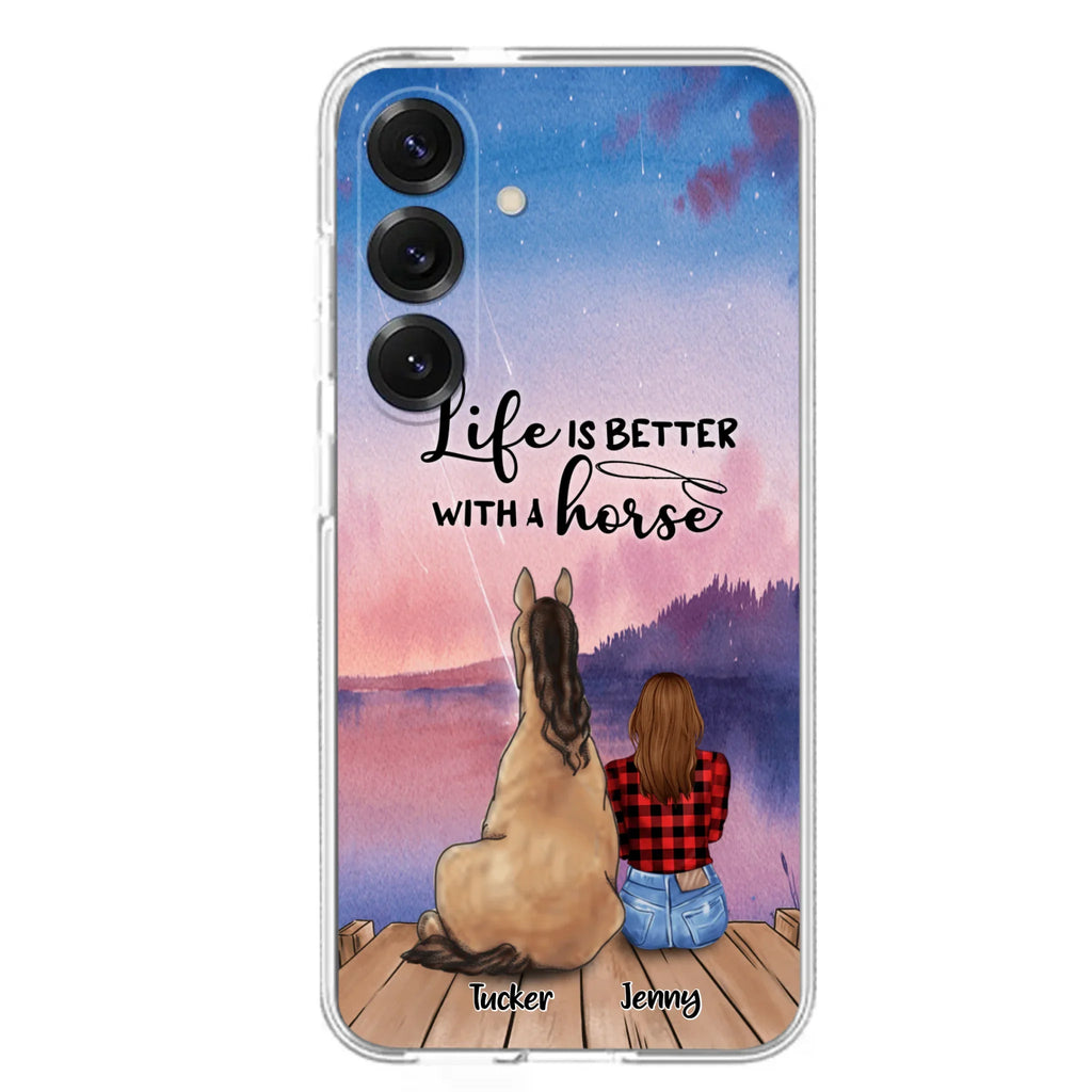 Personalized Horse/Dog Mom Phone Case - Upto 2 Horses and 3 Dogs - 9AGKN2