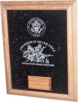 Awards Display Case, Laser engraved soldier Case - Engraved Logo on TOP