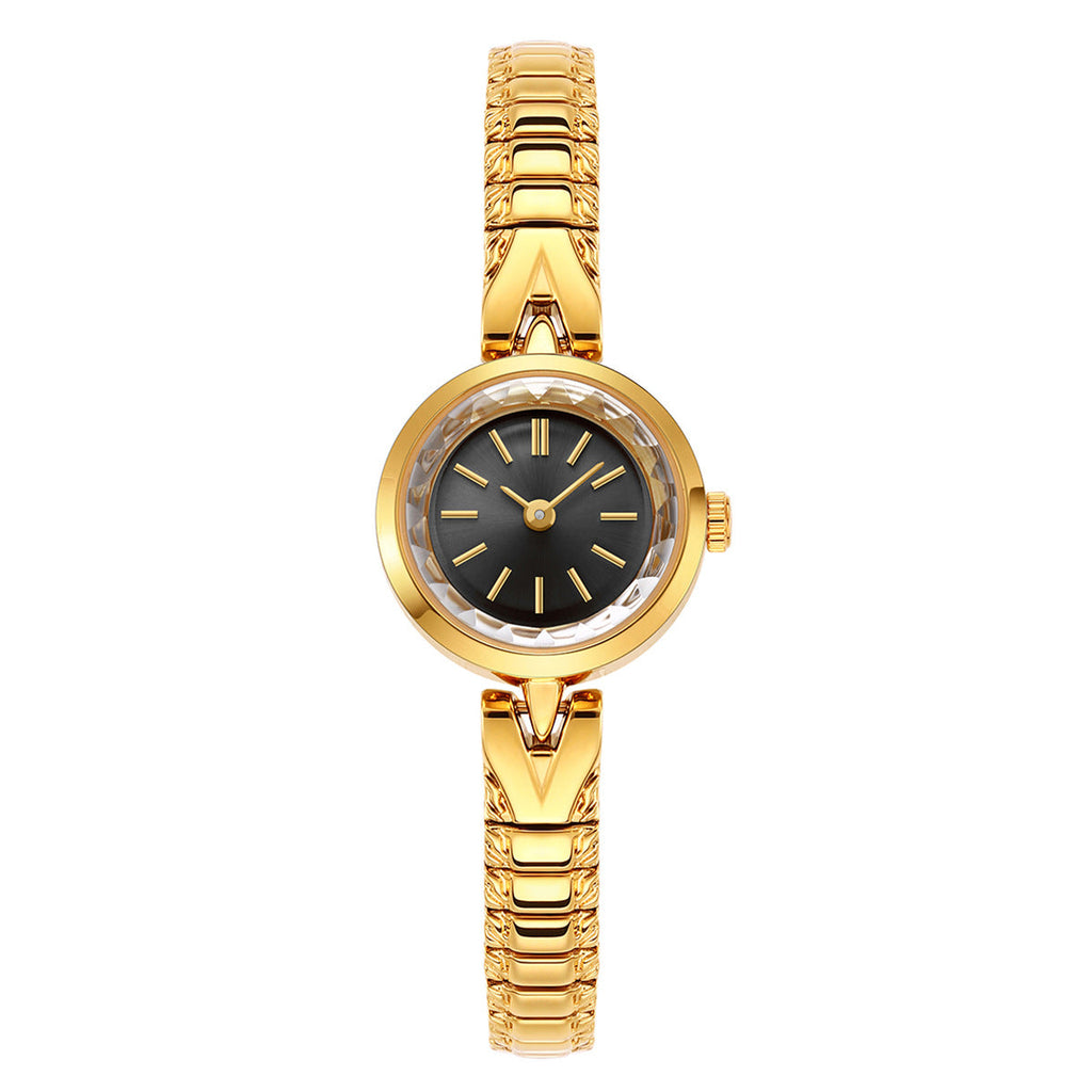 Womens Kaleidoscope Dial Vintage-style Quartz Gold Watch