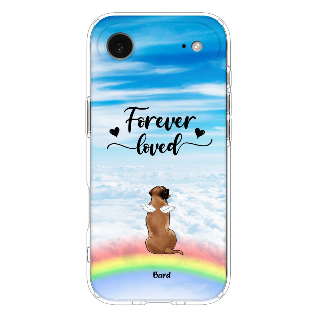 Custom Personalized Memorial Pets Phone Case - Upto 5 Pets - Memorial Gift For Dog Lovers/Cat Lovers - Forever Loved - Phone Case For iPhone And Samsung - AXSIO5