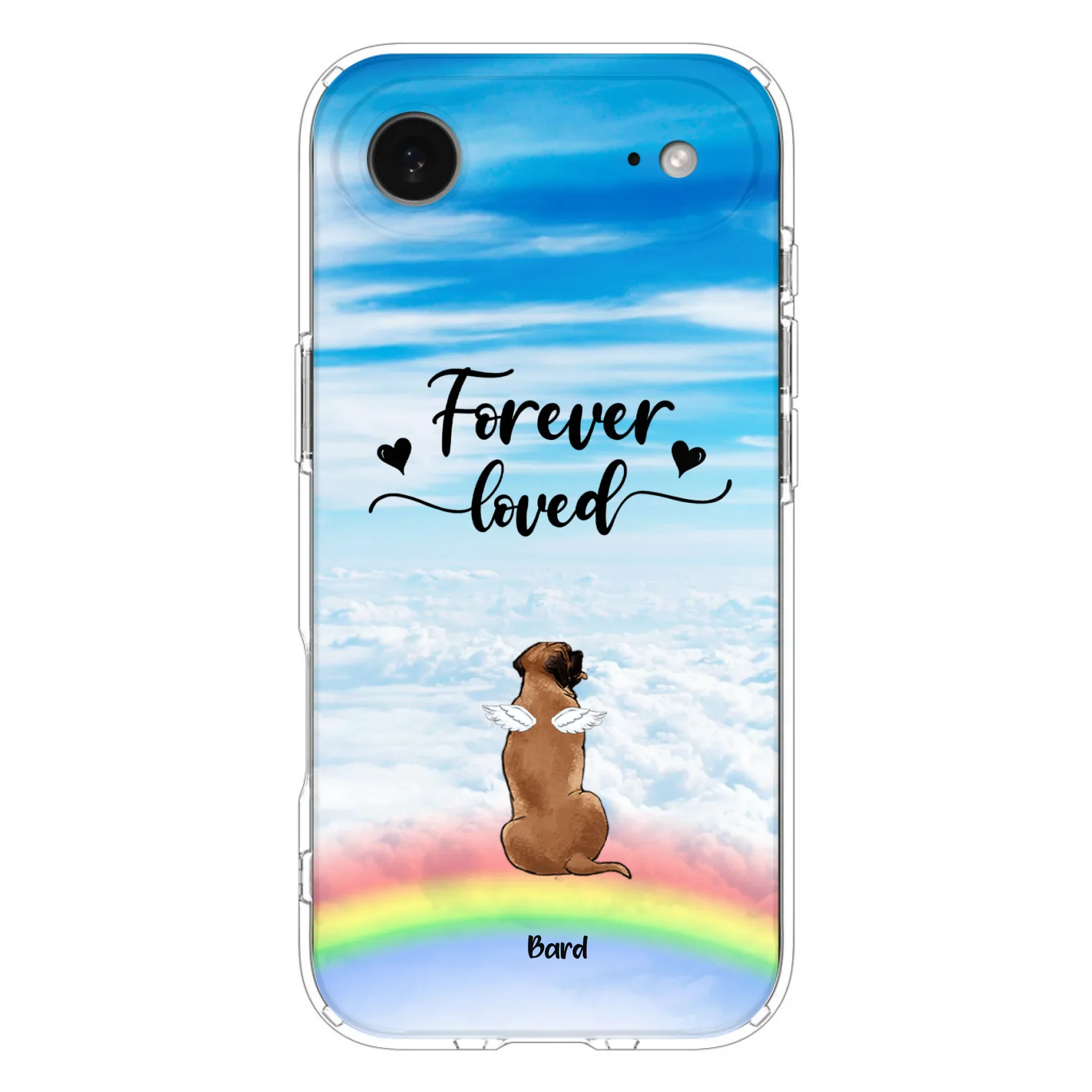 Custom Personalized Memorial Pets Phone Case - Upto 5 Pets - Memorial Gift For Dog Lovers/Cat Lovers - Forever Loved - Phone Case For iPhone And Samsung - AXSIO5