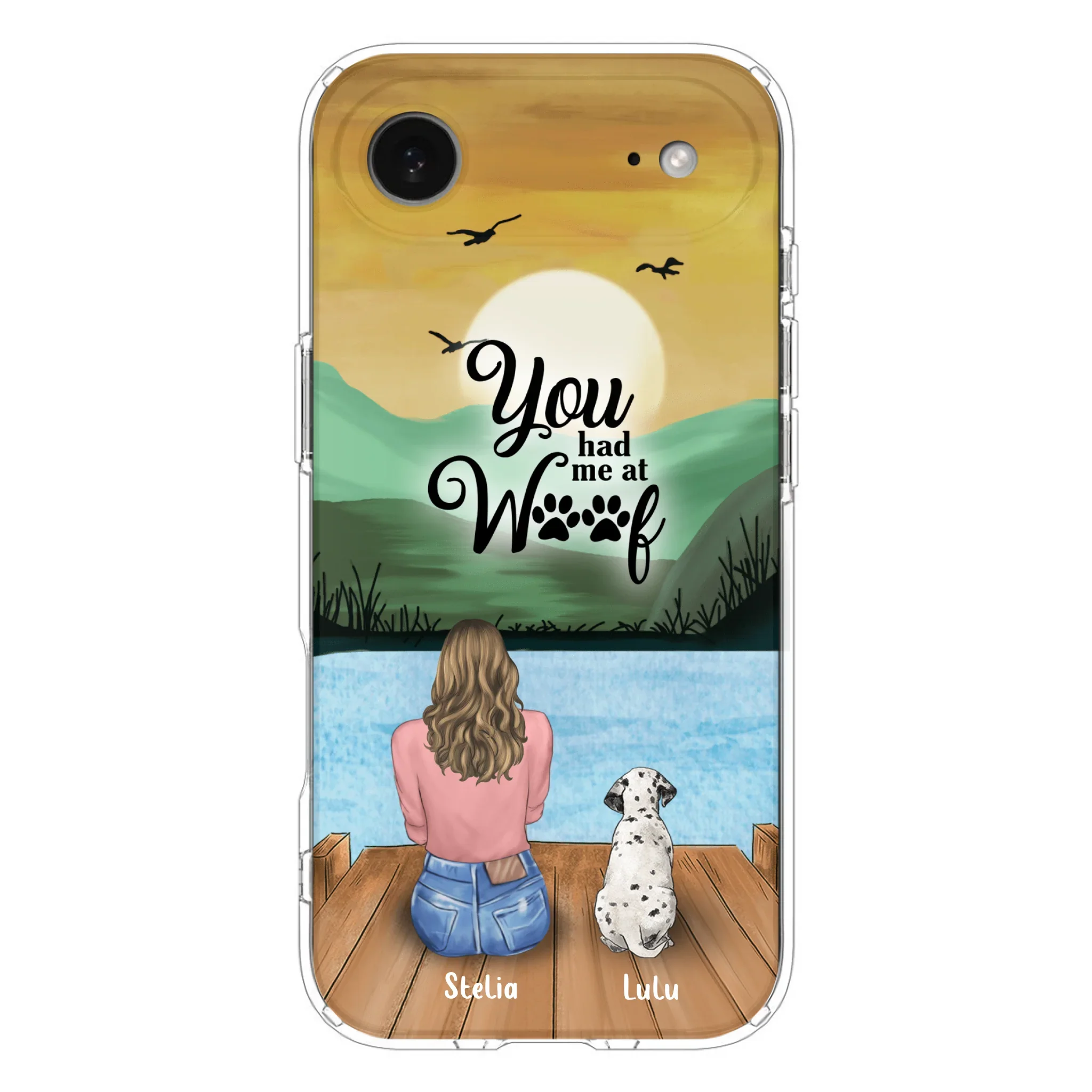 Custom Personalized Dog Mom Phone Case - Gifts For Dog Lover With Upto 4 Dogs - You Had Me At Woof