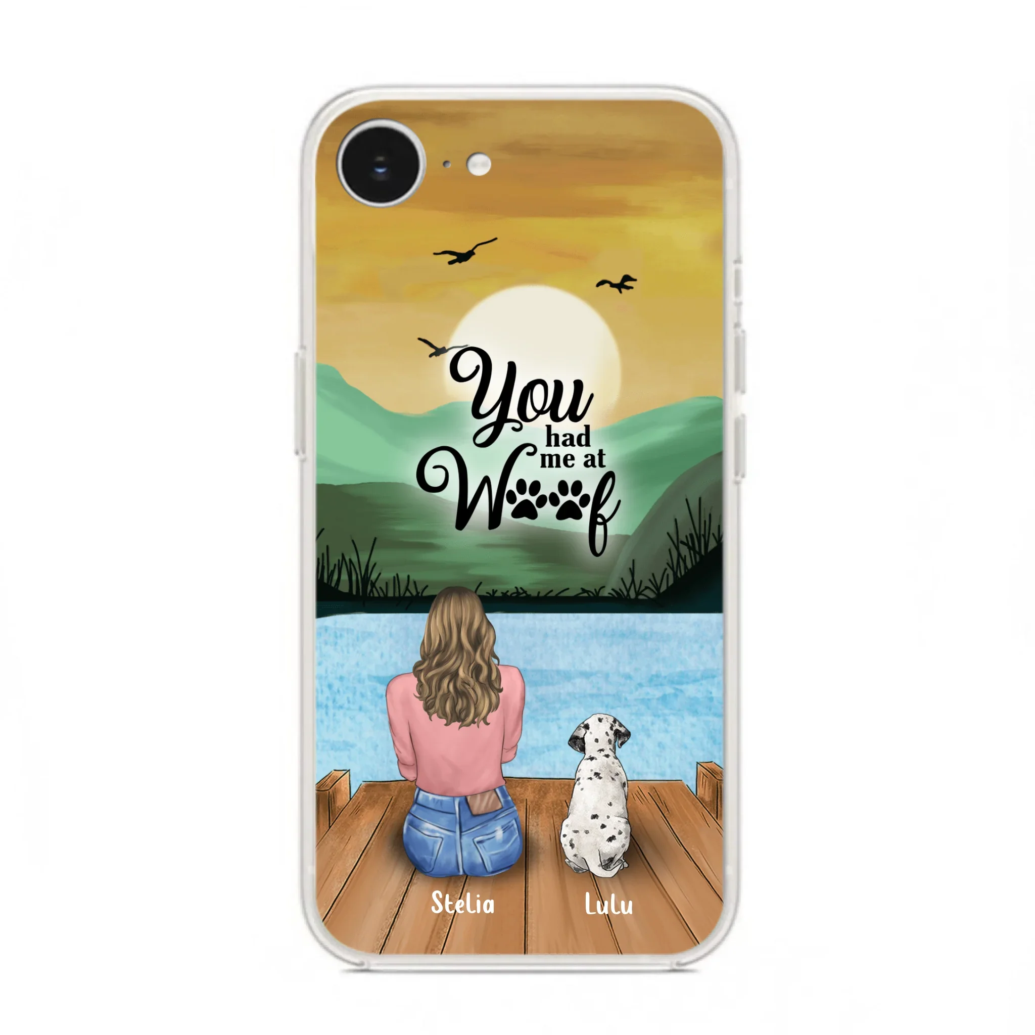 Custom Personalized Dog Mom Phone Case - Gifts For Dog Lover With Upto 4 Dogs - You Had Me At Woof