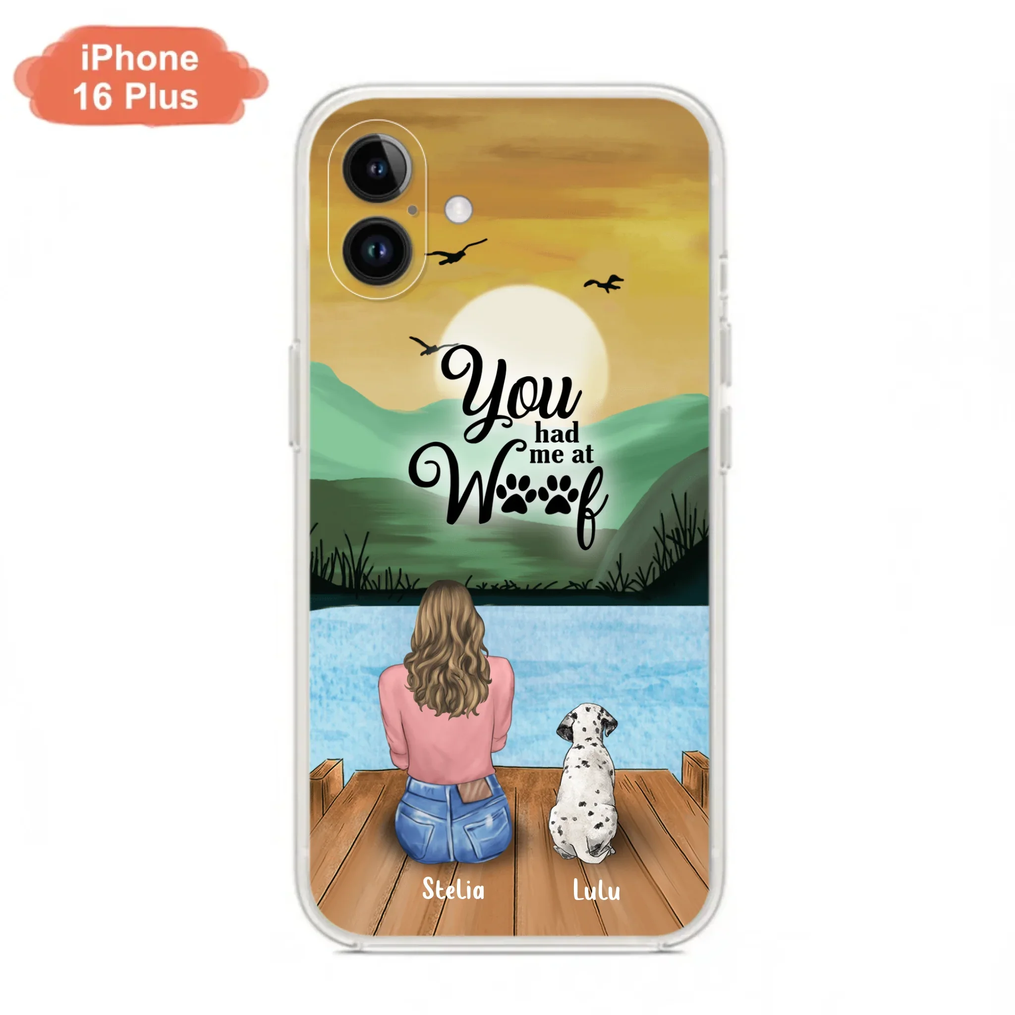 Custom Personalized Dog Mom Phone Case - Gifts For Dog Lover With Upto 4 Dogs - You Had Me At Woof