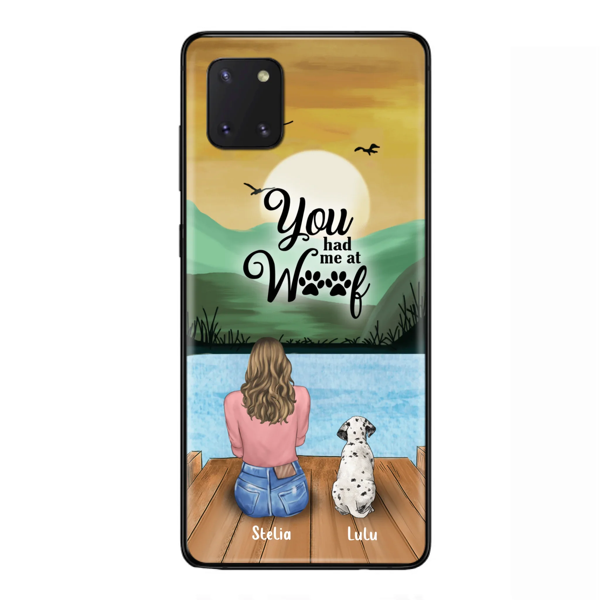 Custom Personalized Dog Mom Phone Case - Gifts For Dog Lover With Upto 4 Dogs - You Had Me At Woof
