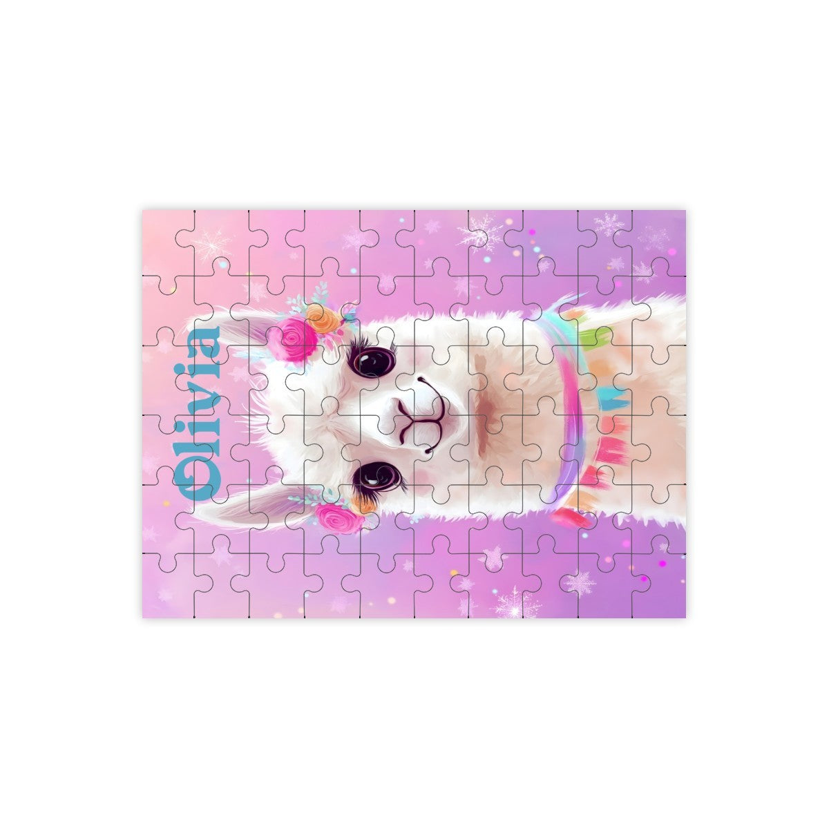 Magical Llama Personalized Wooden Puzzle | 60 Pieces | 15x20cm