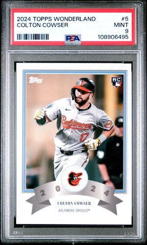 Graded 2024 Topps Wonderland Colton Cowser #5 Rookie RC Baseball Card PSA 9 Mint