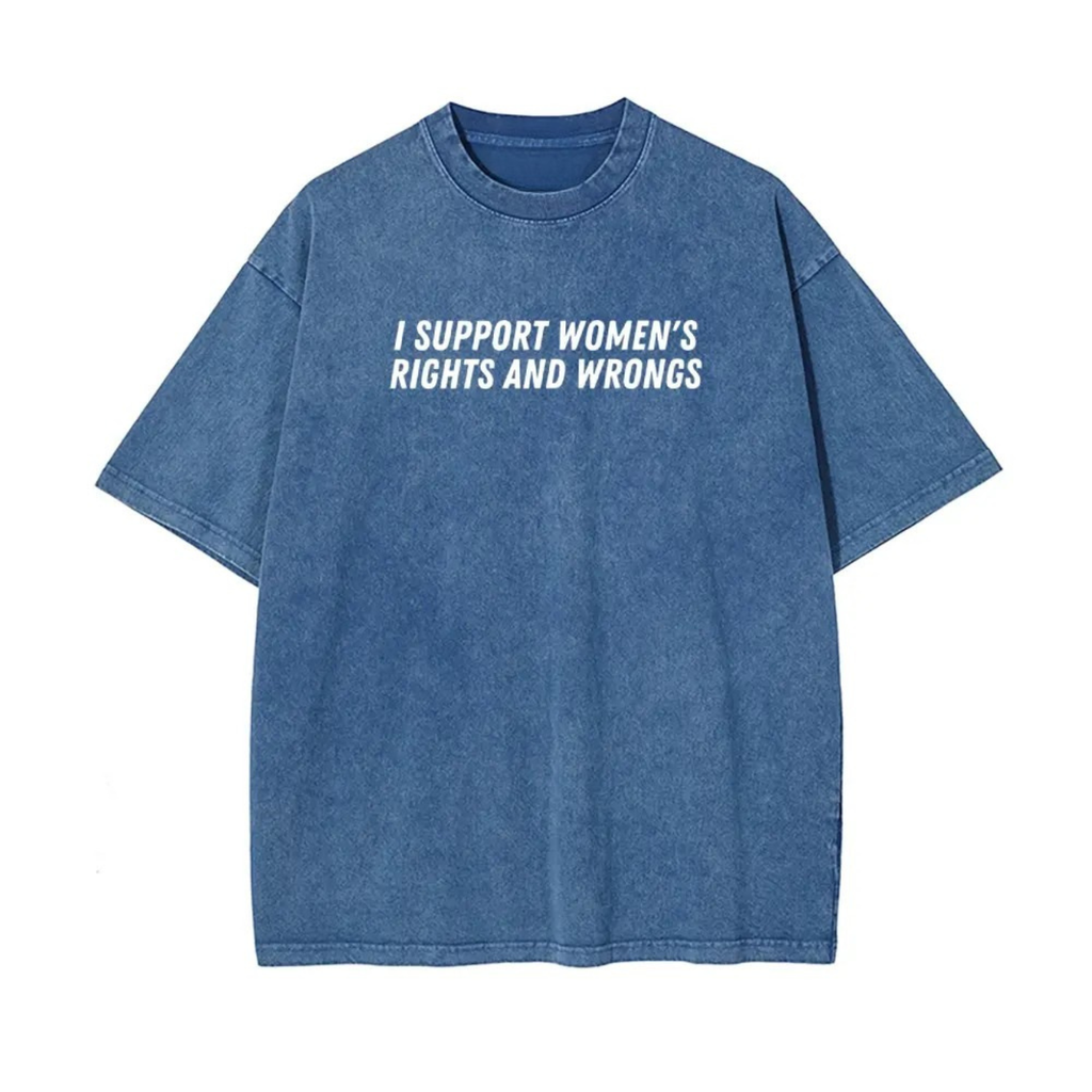 Washed Batik "Rights And Wrongs" T-Shirt