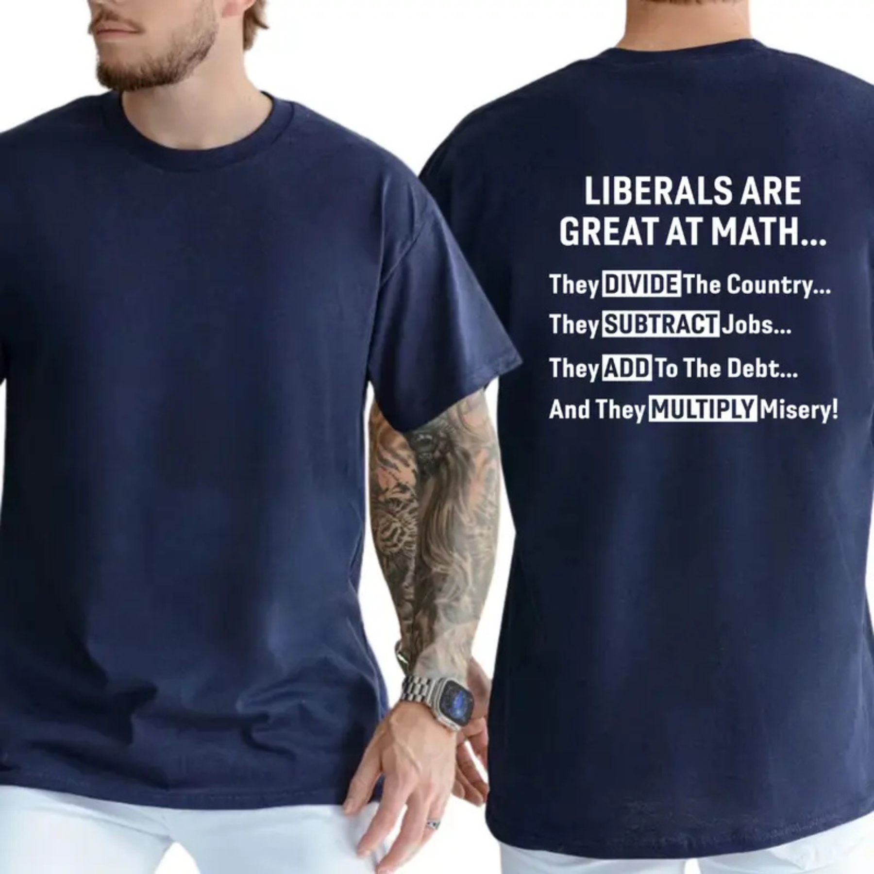 "Liberals Are Great At Math" Funny Shirt