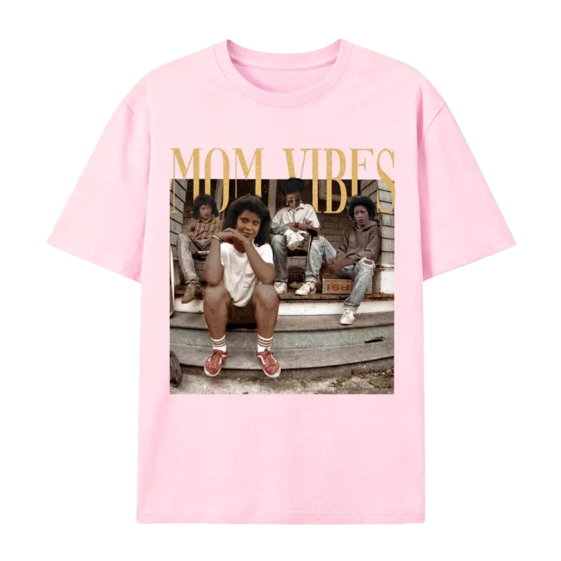 Mom Vibes Vintage T-Shirt – Retro 90s Nostalgia Motherhood Graphic Tee, Unisex Cotton Shirt