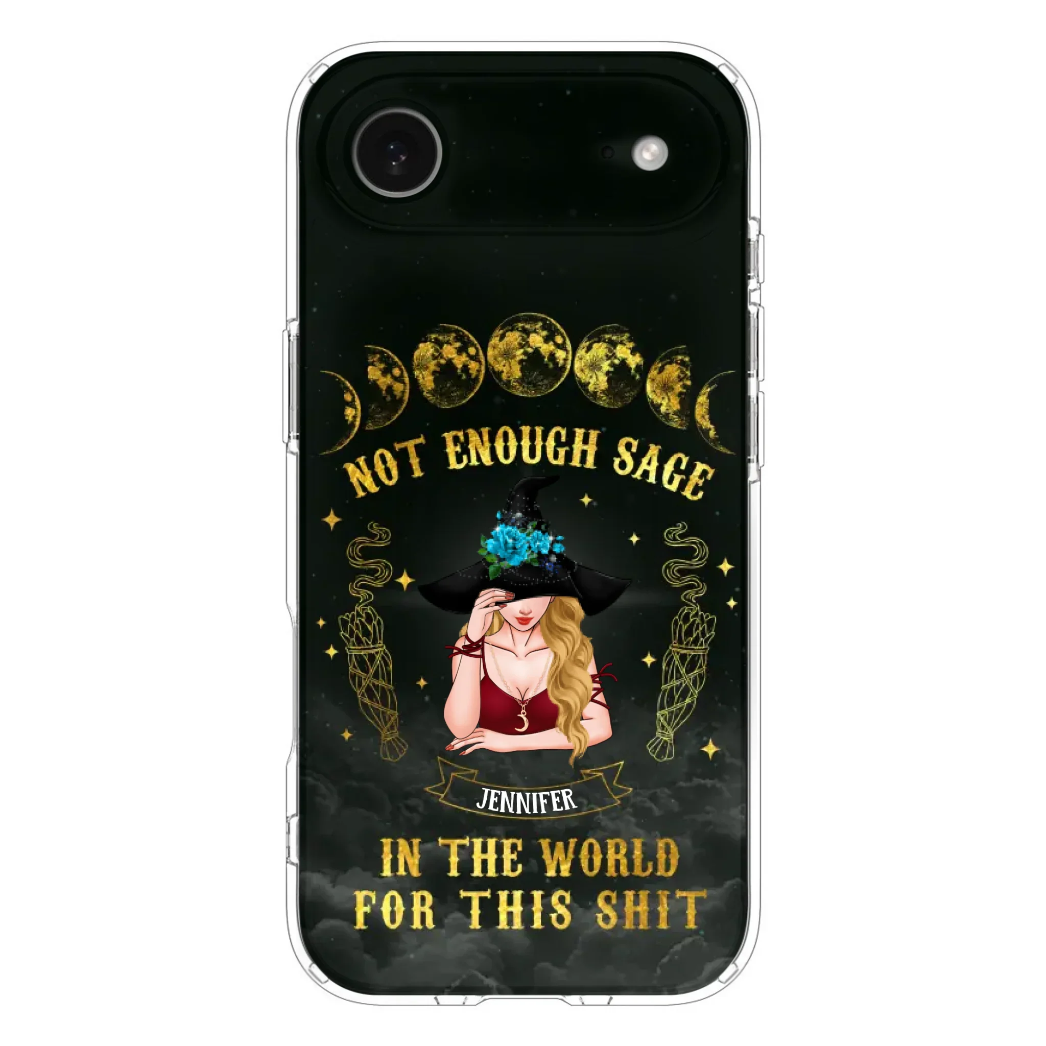 Custom Personalized Witch Phone Case - Gift For Halloween/Witch - Not Enough Sage In The World - Case for iPhone/Samsung