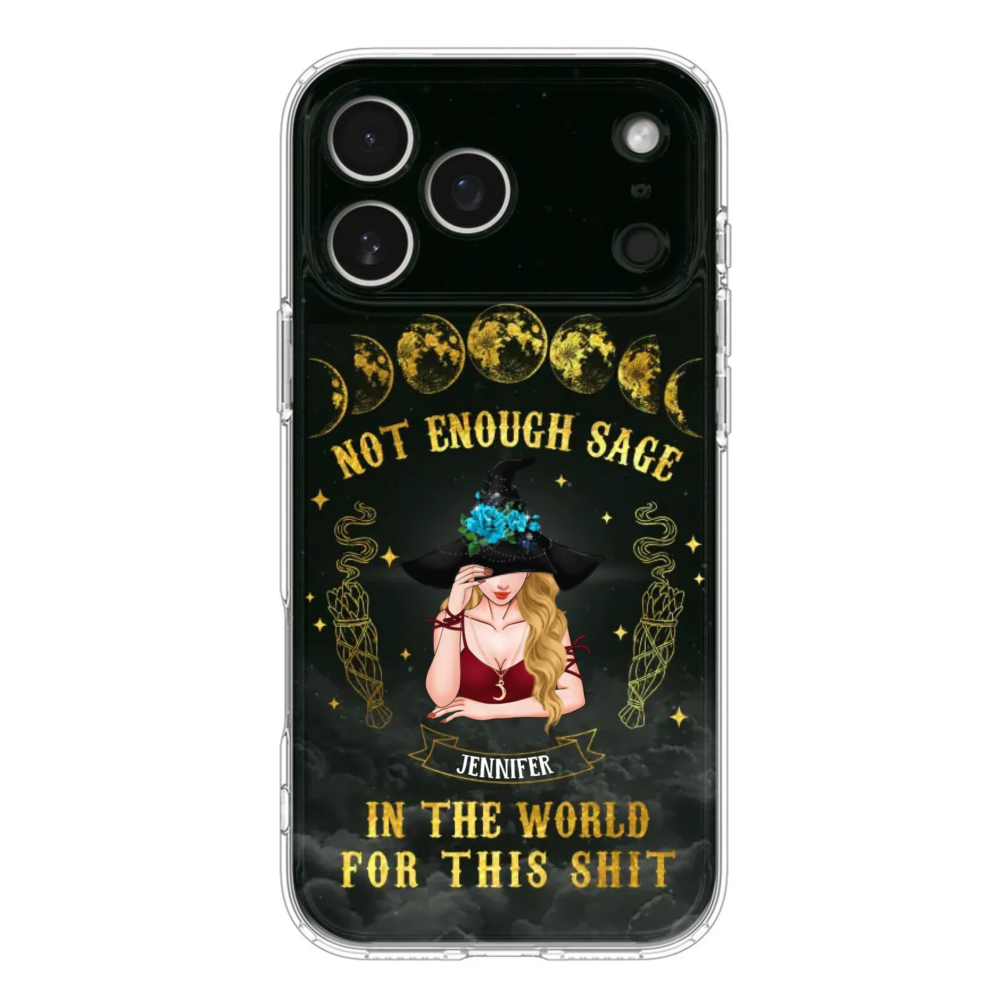 Custom Personalized Witch Phone Case - Gift For Halloween/Witch - Not Enough Sage In The World - Case for iPhone/Samsung