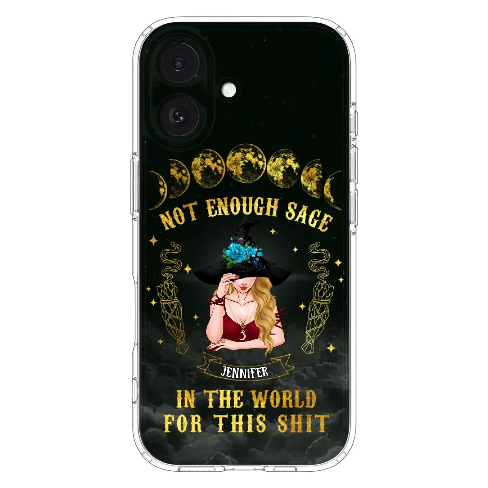 Custom Personalized Witch Phone Case - Gift For Halloween/Witch - Not Enough Sage In The World - Case for iPhone/Samsung