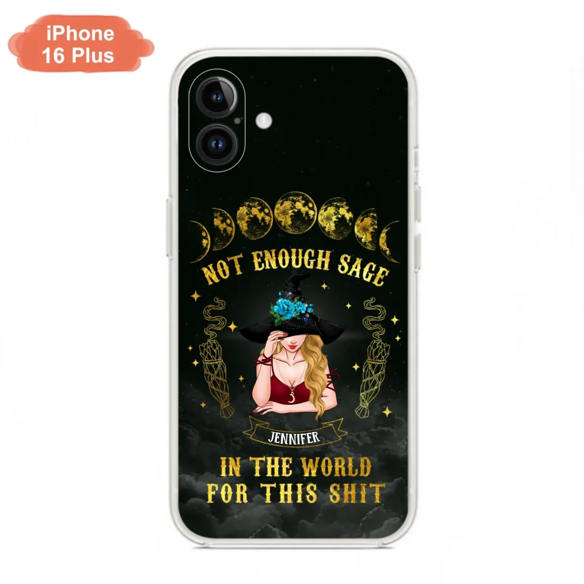 Custom Personalized Witch Phone Case - Gift For Halloween/Witch - Not Enough Sage In The World - Case for iPhone/Samsung