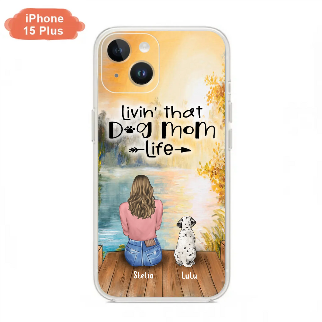 Custom Personalized Dog Mom Phone Case - Gift for Dog Lovers - iPhone & Samsung Case with upto 4 Dogs