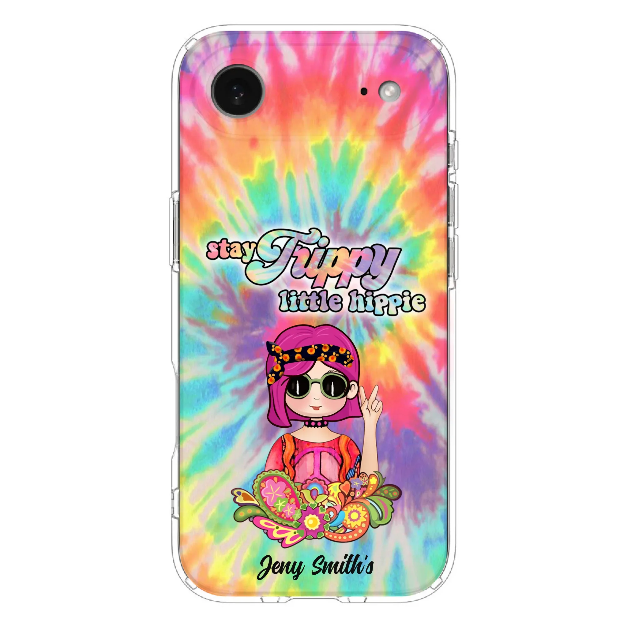 Personalized Hippie Phone Case - Stay Trippy Little Hippie - Case Phone For iPhone And Samsung