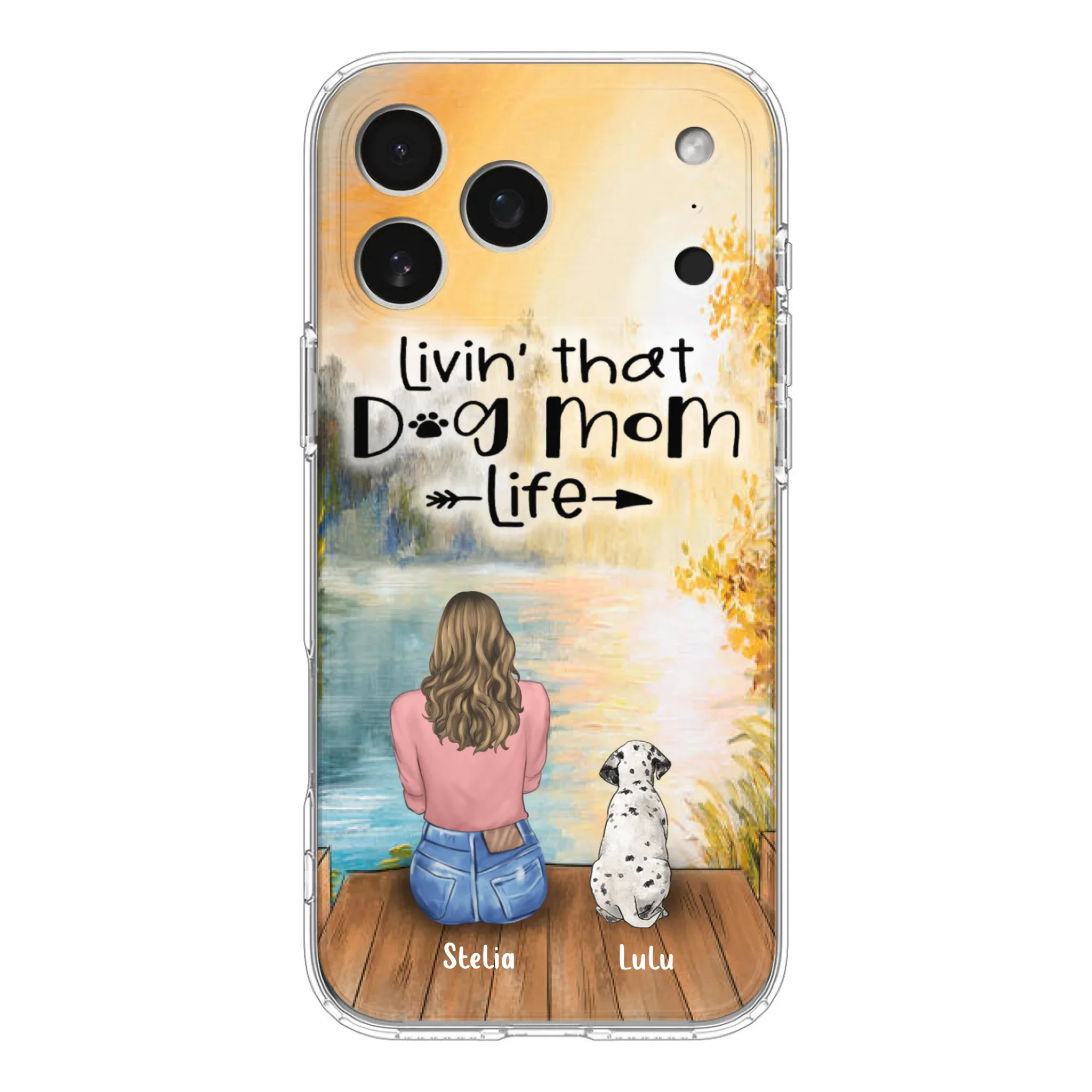 Custom Personalized Dog Mom Phone Case - Gift for Dog Lovers - iPhone & Samsung Case with upto 4 Dogs