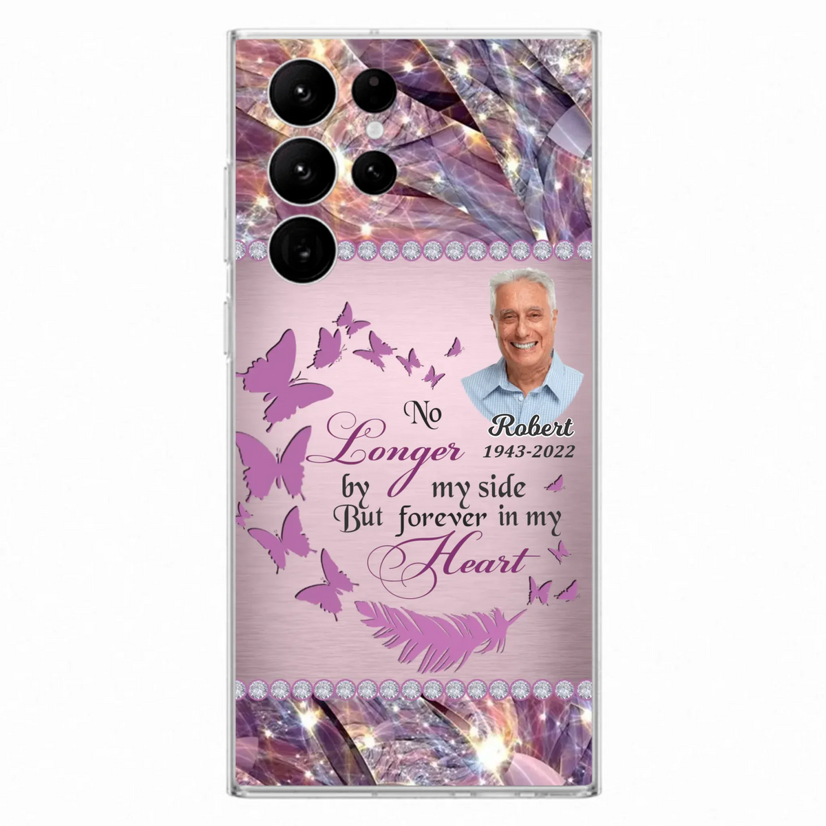 Custom Personalized Memorial Photo iPhone/ Samsung Phone Case - Memorial Gift Idea - No Longer By My Side But Forever In My Heart