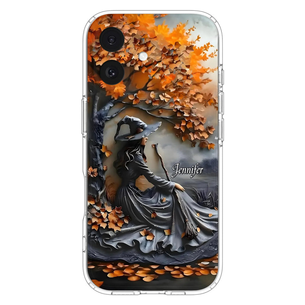 Custom Personalized Witch Broom Phone Case - Halloween/ Birthday Gift Idea For Yourself, Women, Witch Lovers - Case For iPhone/ Samsung
