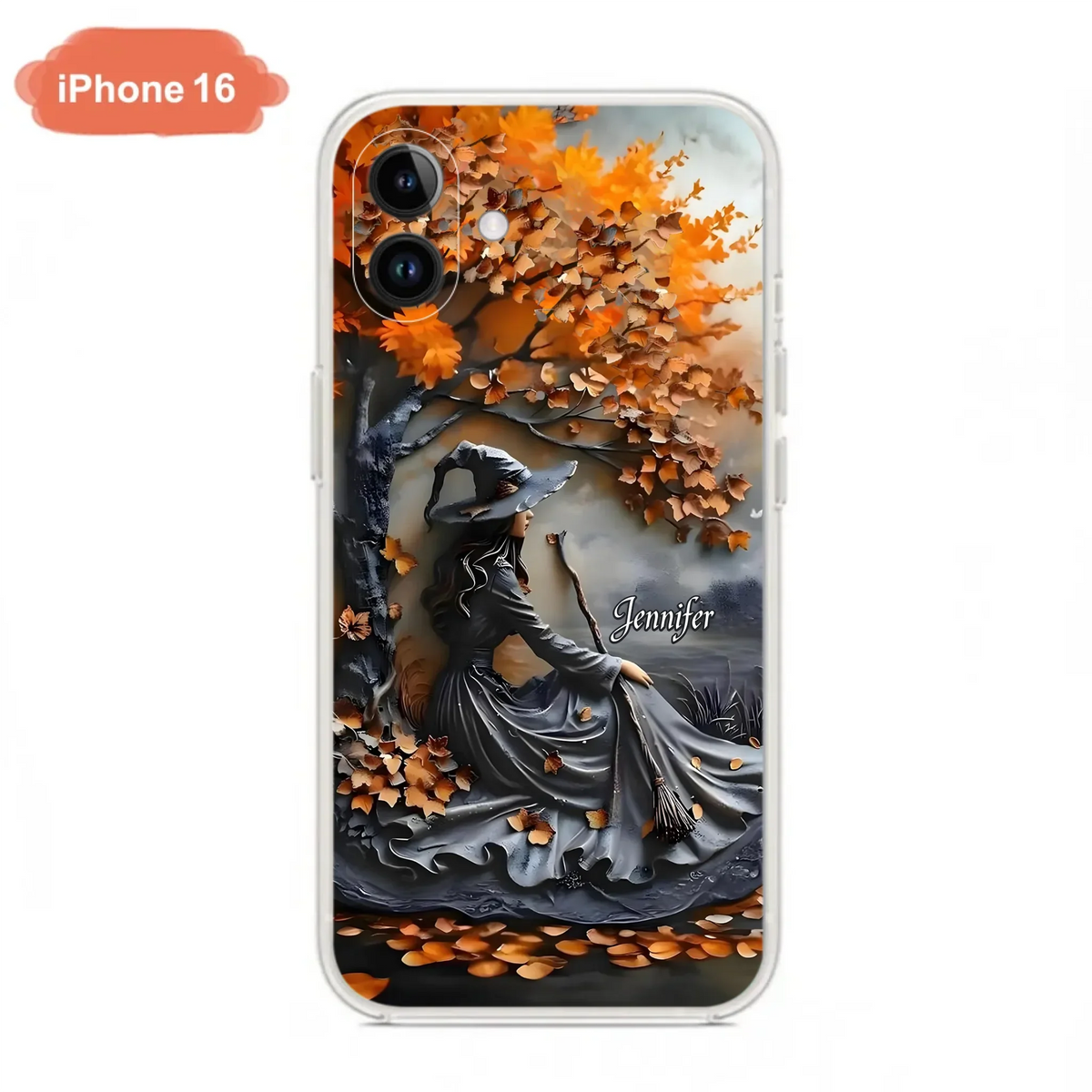 Custom Personalized Witch Broom Phone Case - Halloween/ Birthday Gift Idea For Yourself, Women, Witch Lovers - Case For iPhone/ Samsung