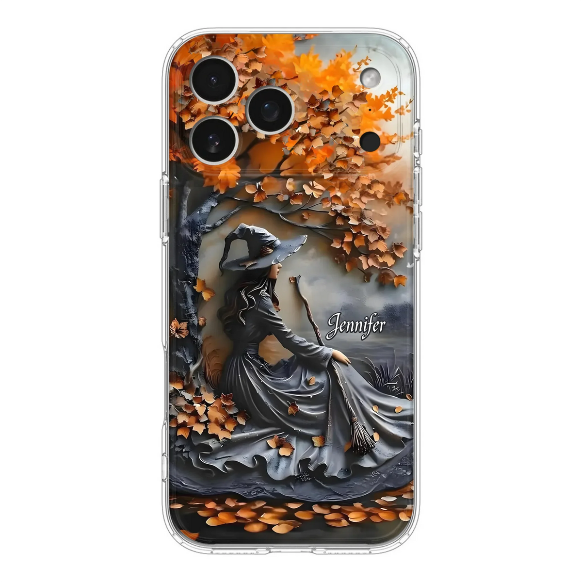 Custom Personalized Witch Broom Phone Case - Halloween/ Birthday Gift Idea For Yourself, Women, Witch Lovers - Case For iPhone/ Samsung